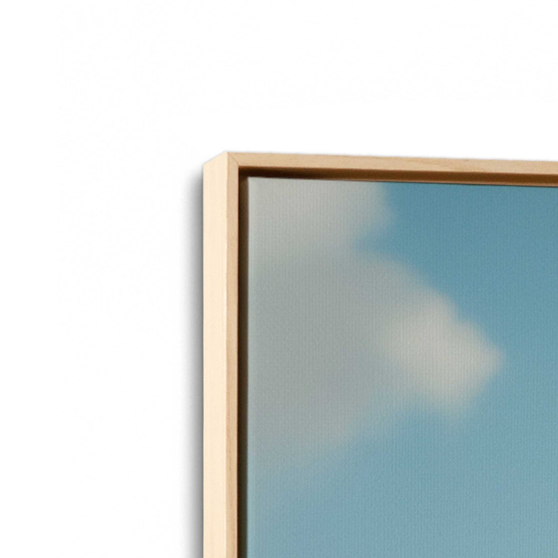 [Color:American Maple], Picture of art in a American Maple frame at an angle