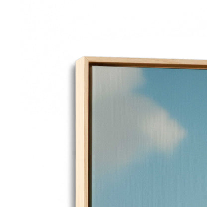[Color:American Maple], Picture of art in a American Maple frame at an angle