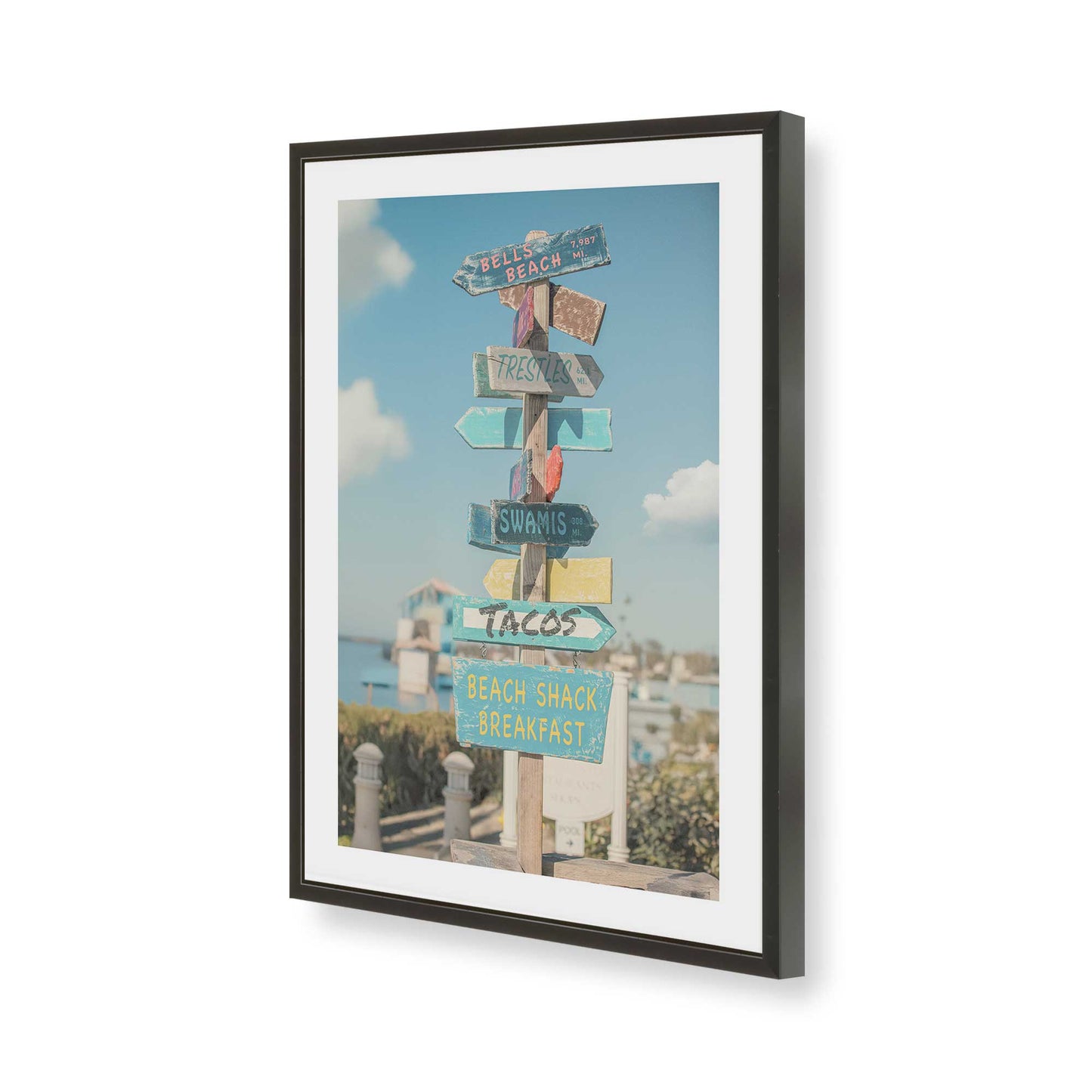 [Color:Satin Black], Picture of art in a Satin Black frame of the corner