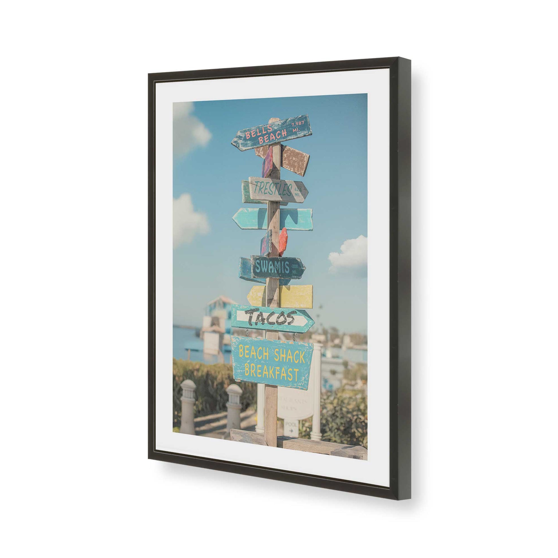 [Color:Satin Black], Picture of art in a Satin Black frame of the corner
