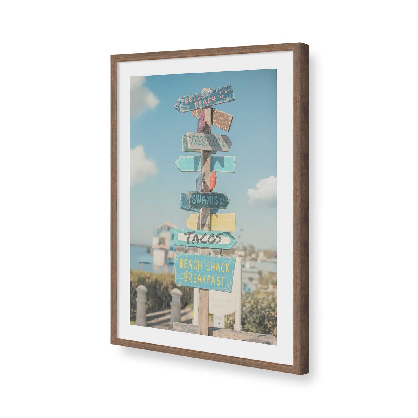 [Color:Walnut], Picture of art in a Walnut frame of the corner