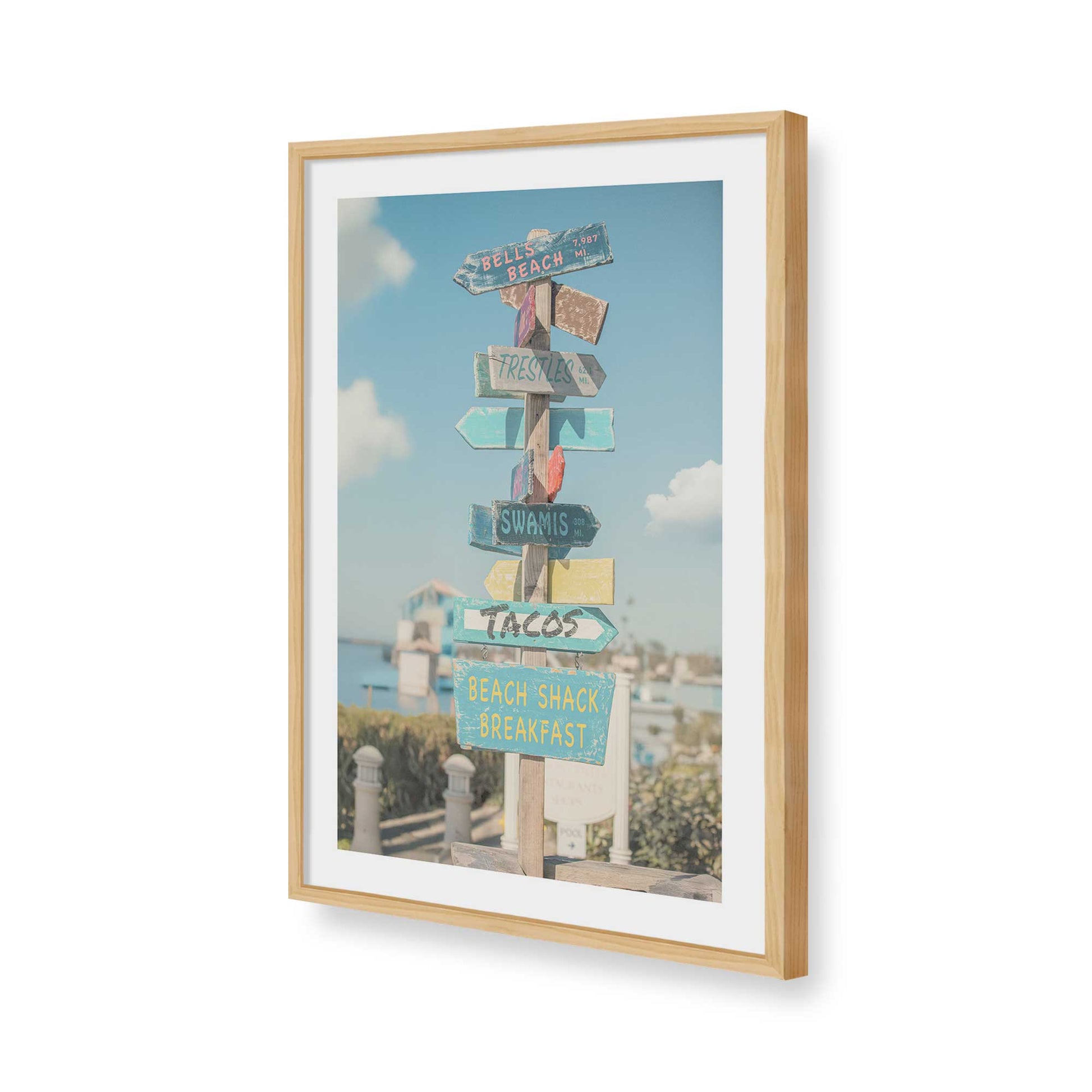 [Color:American Maple], Picture of art in a American Maple frame of the corner