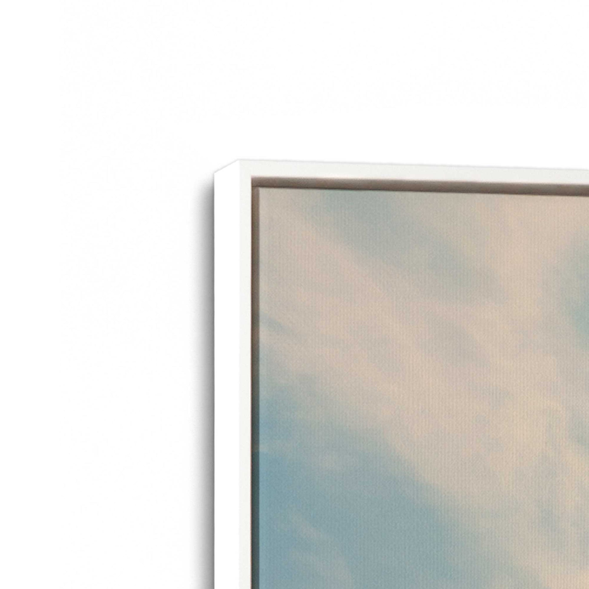 [Color:Opaque White], Picture of art in a White frame at an angle