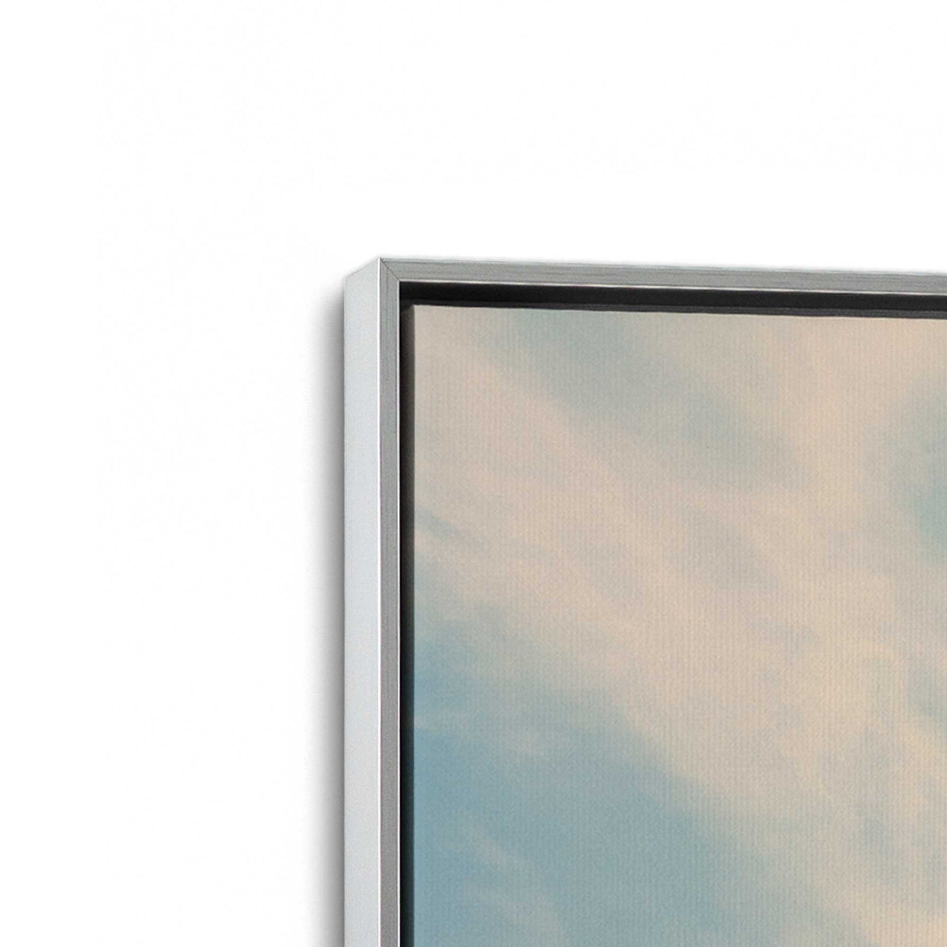[Color:Polished Chrome], Picture of art in a Polished Chrome frame at an angle