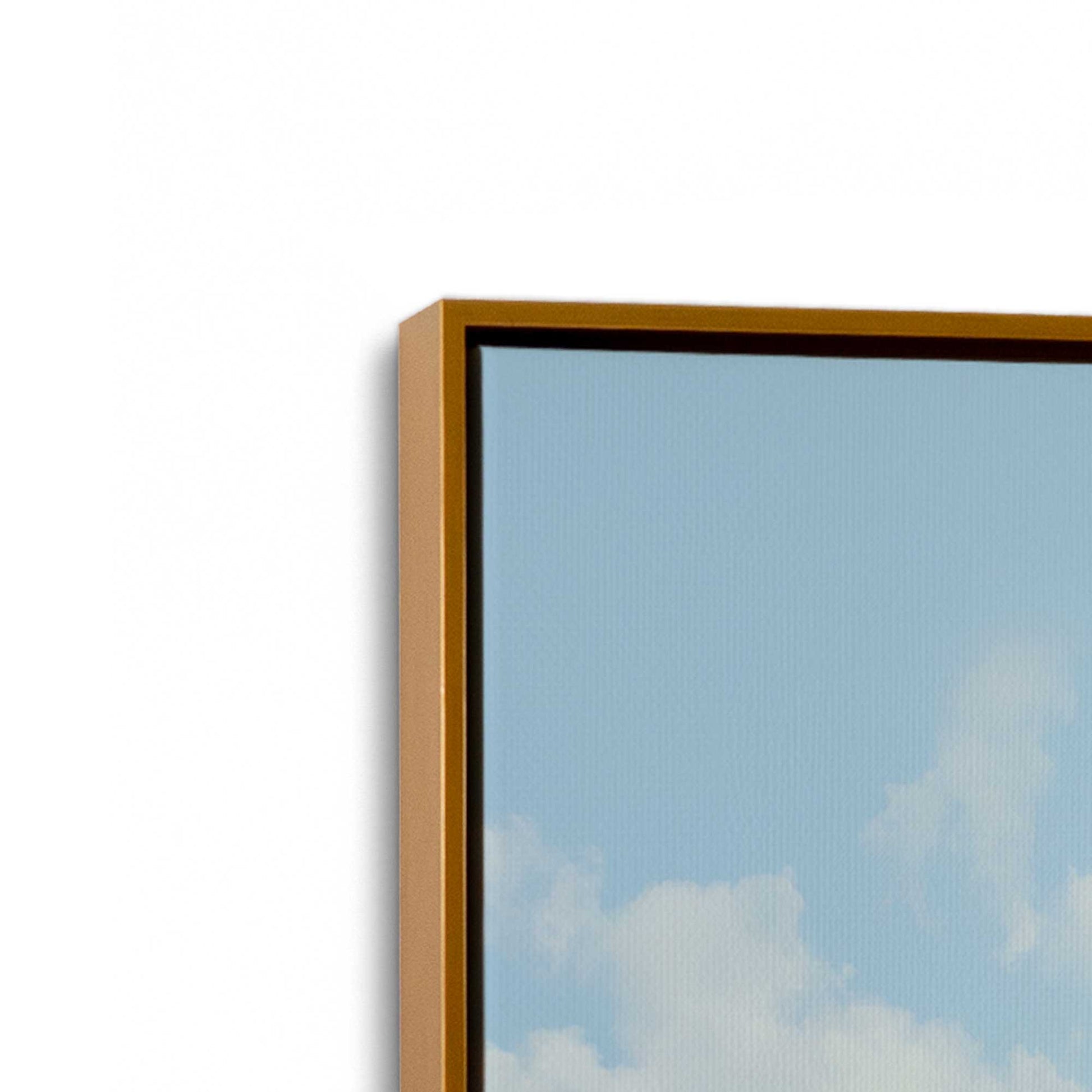 [Color:Polished Gold], Picture of art in a Polished Gold frame at an angle