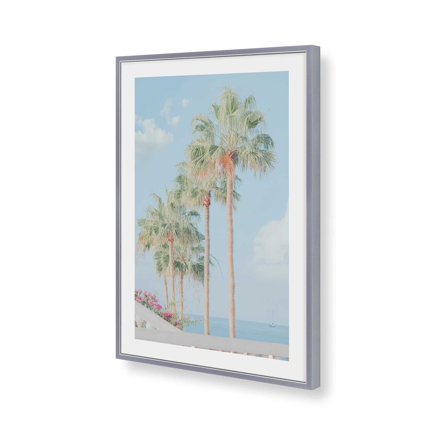 [Color:Polished Chrome], Picture of art in a Polished Chrome frame of the corner