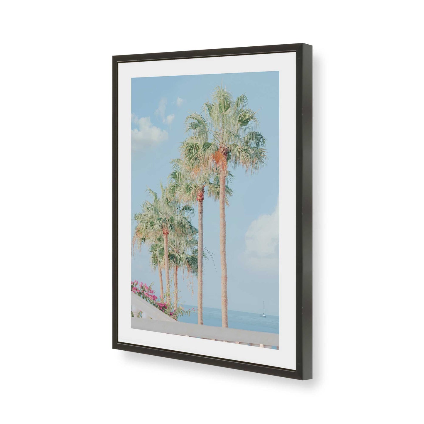[Color:Satin Black], Picture of art in a Satin Black frame of the corner