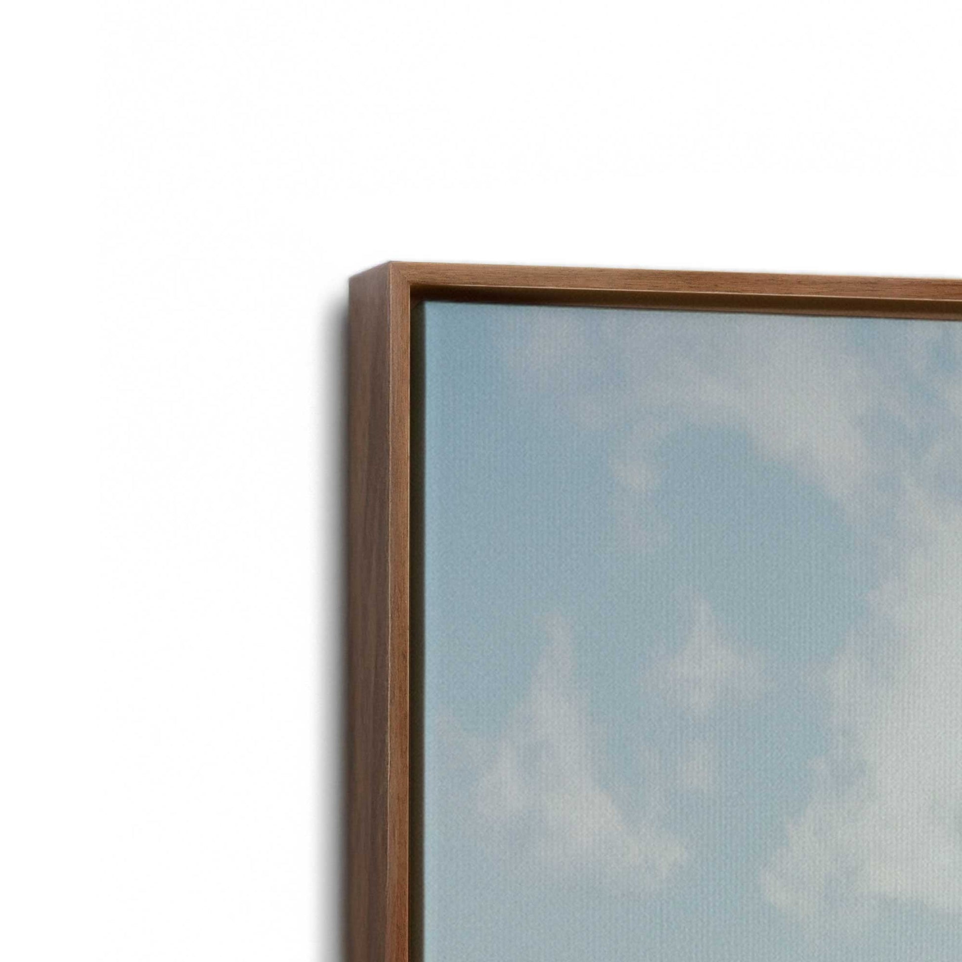 [Color:Walnut], Picture of art in a Walnut frame at an angle