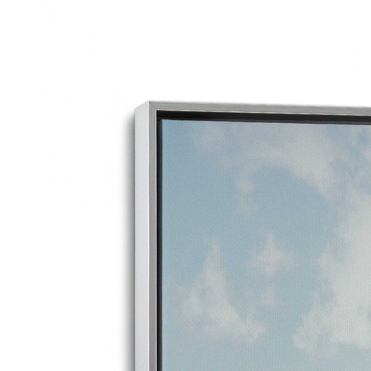 [Color:Polished Chrome], Picture of art in a Polished Chrome frame at an angle