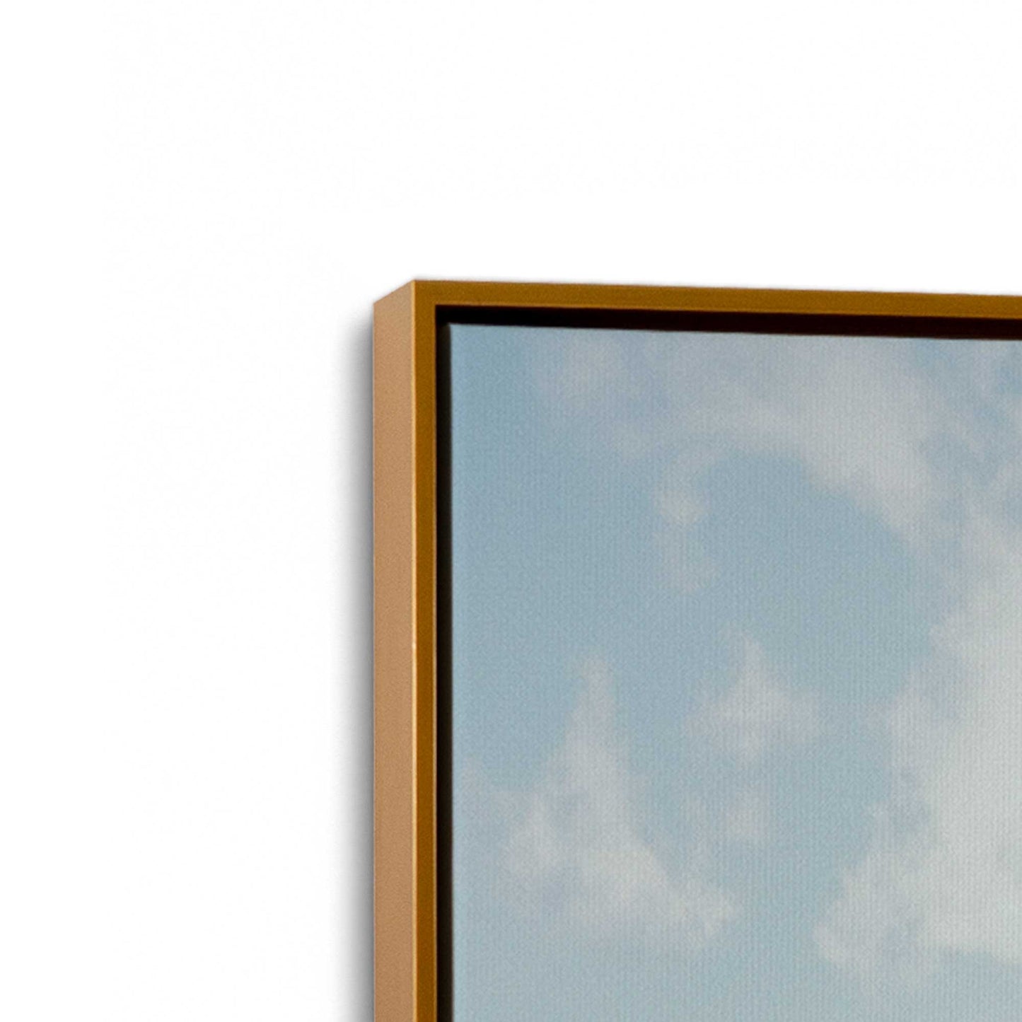 [Color:Polished Gold], Picture of art in a Polished Gold frame at an angle