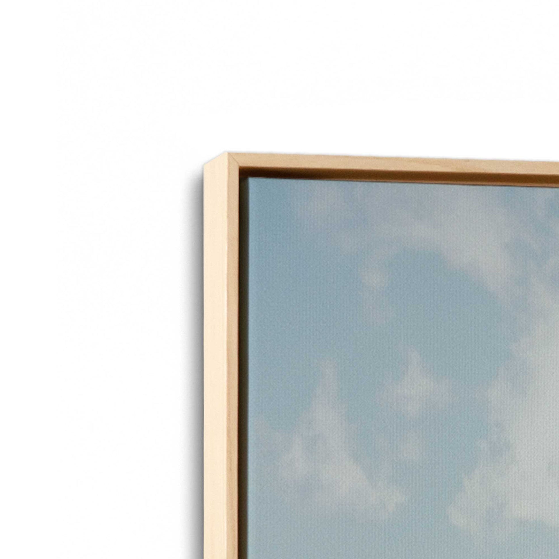 [Color:American Maple], Picture of art in a American Maple frame at an angle