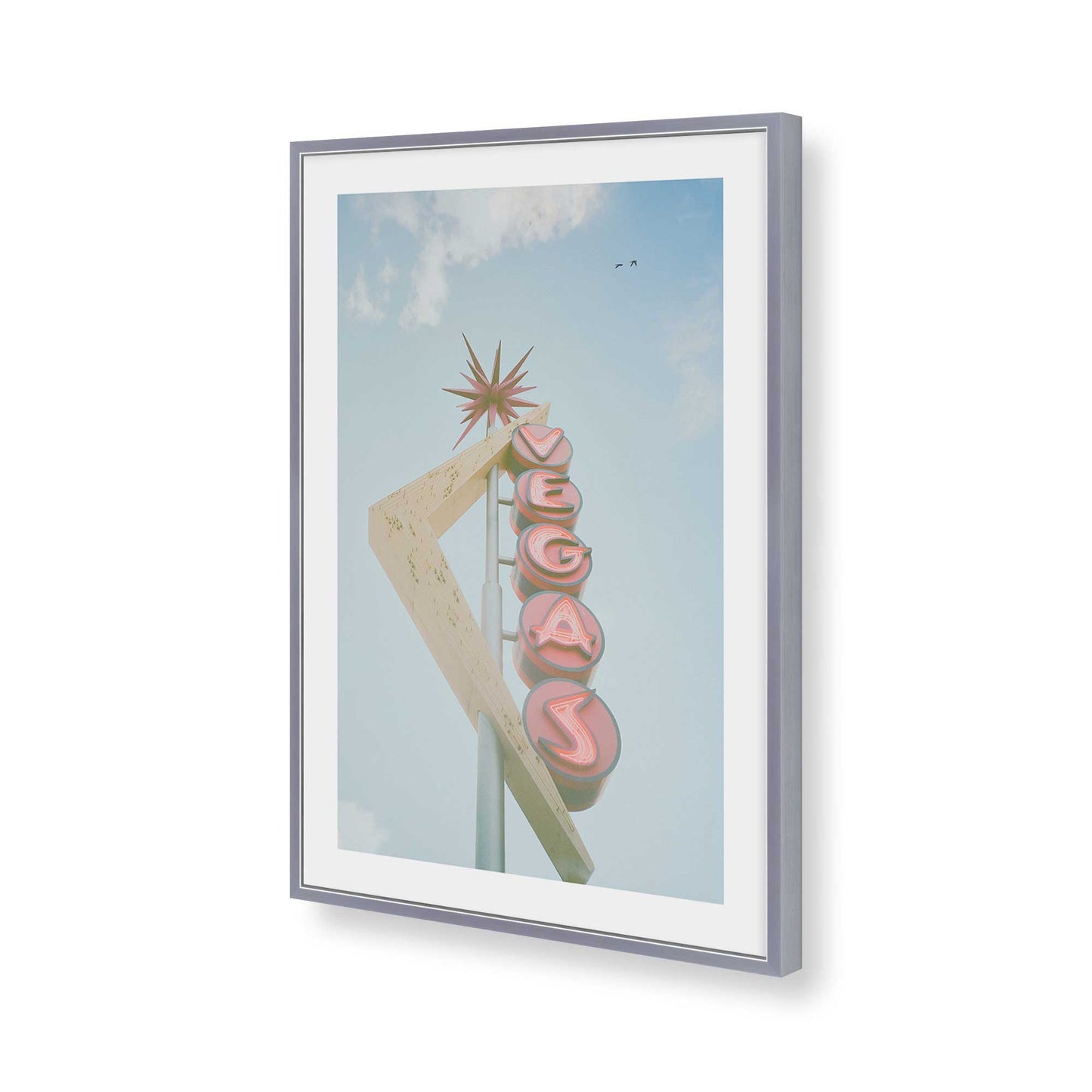 [Color:Polished Chrome], Picture of art in a Polished Chrome frame of the corner