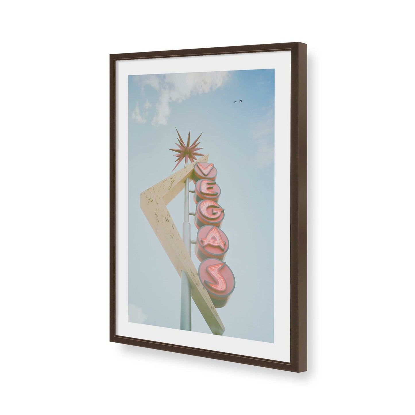 [Color:Brown], Picture of art in a Brown frame of the corner
