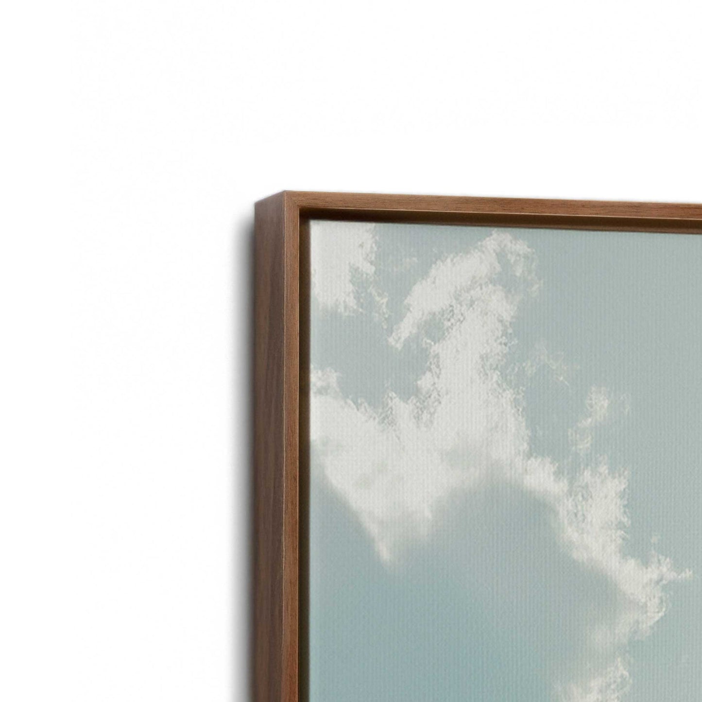 [Color:Walnut], Picture of art in a Walnut frame at an angle