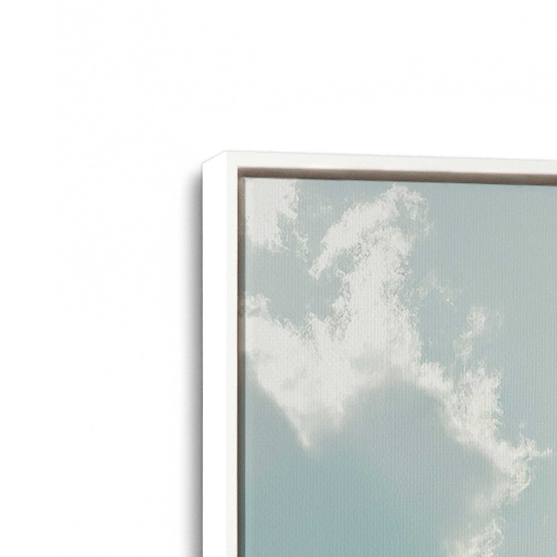[Color:Opaque White], Picture of art in a White frame at an angle