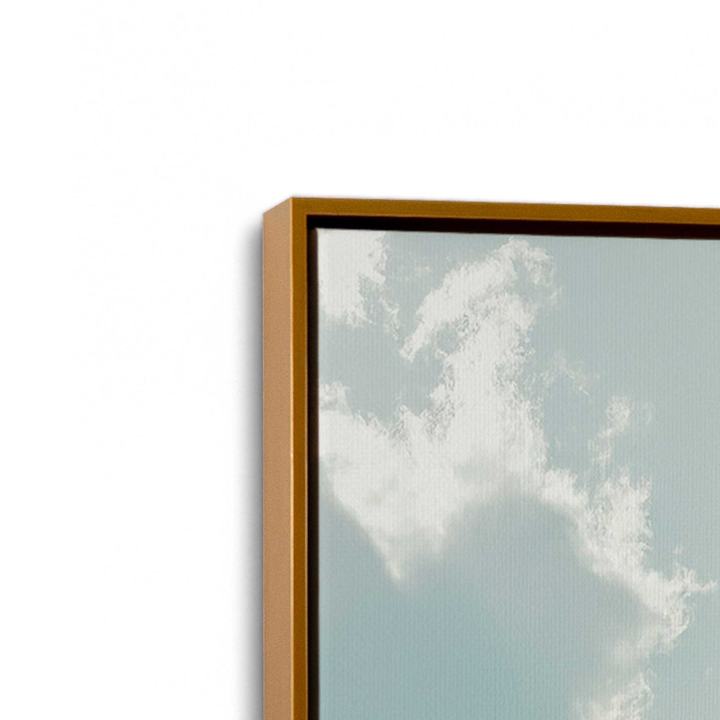 [Color:Polished Gold], Picture of art in a Polished Gold frame at an angle
