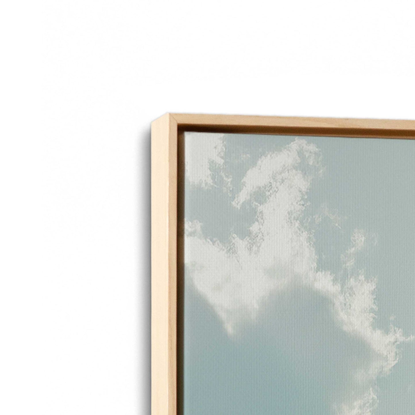 [Color:American Maple], Picture of art in a American Maple frame at an angle