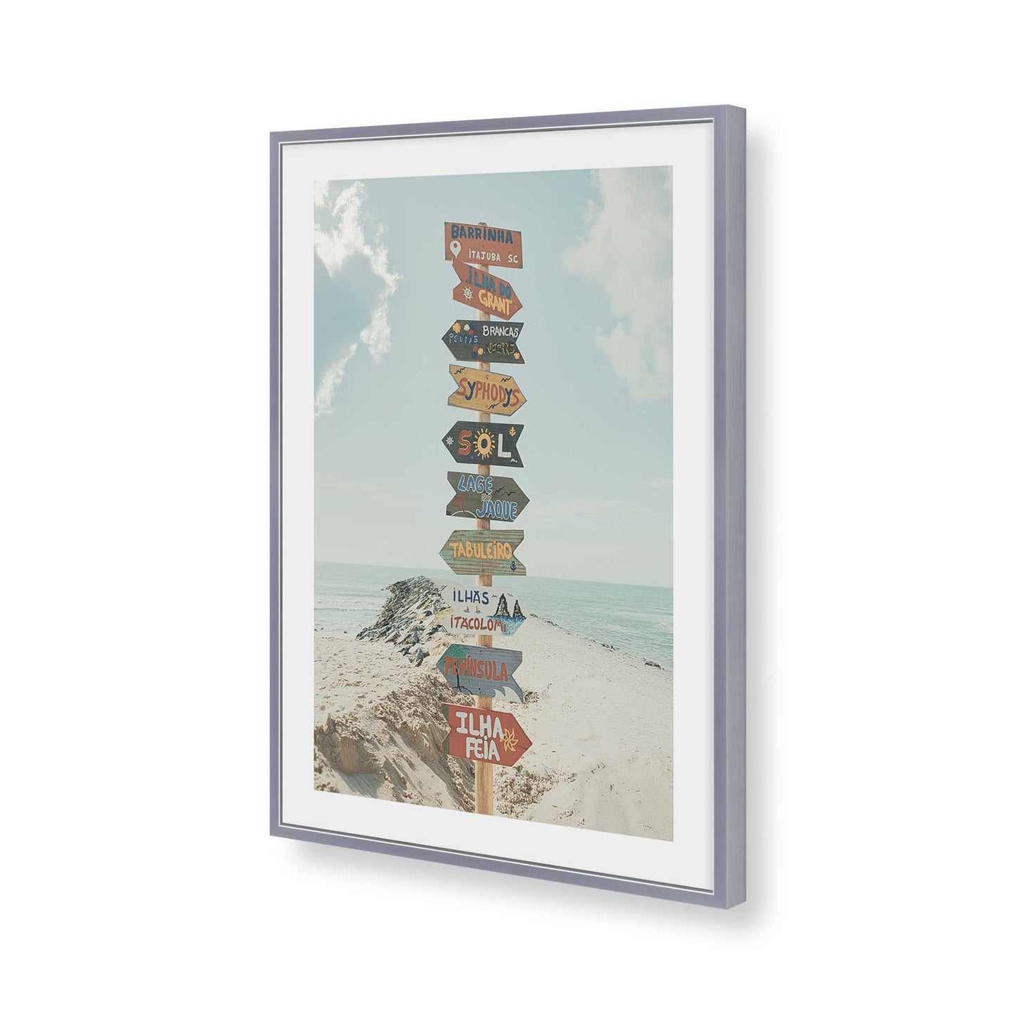 [Color:Polished Chrome], Picture of art in a Polished Chrome frame of the corner