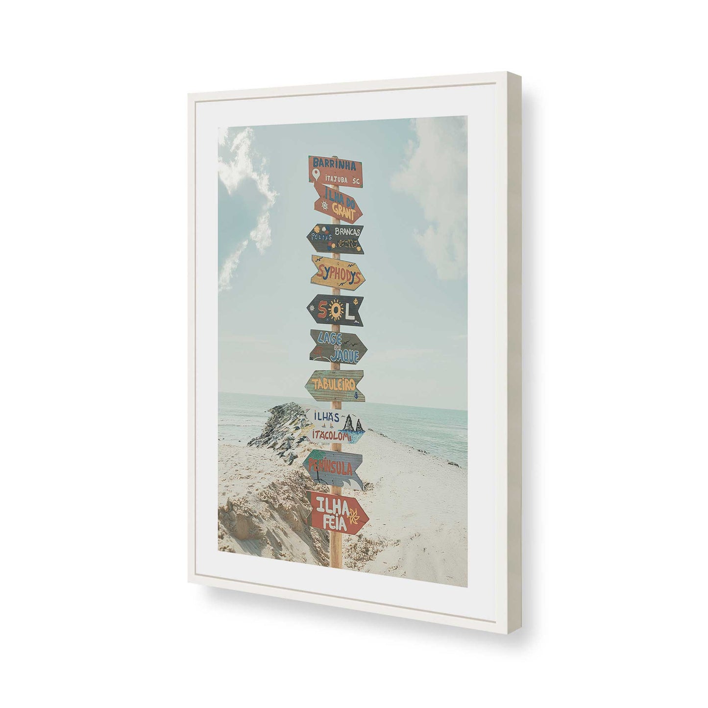 [Color:Opaque White], Picture of art in a Opaque White frame of the corner
