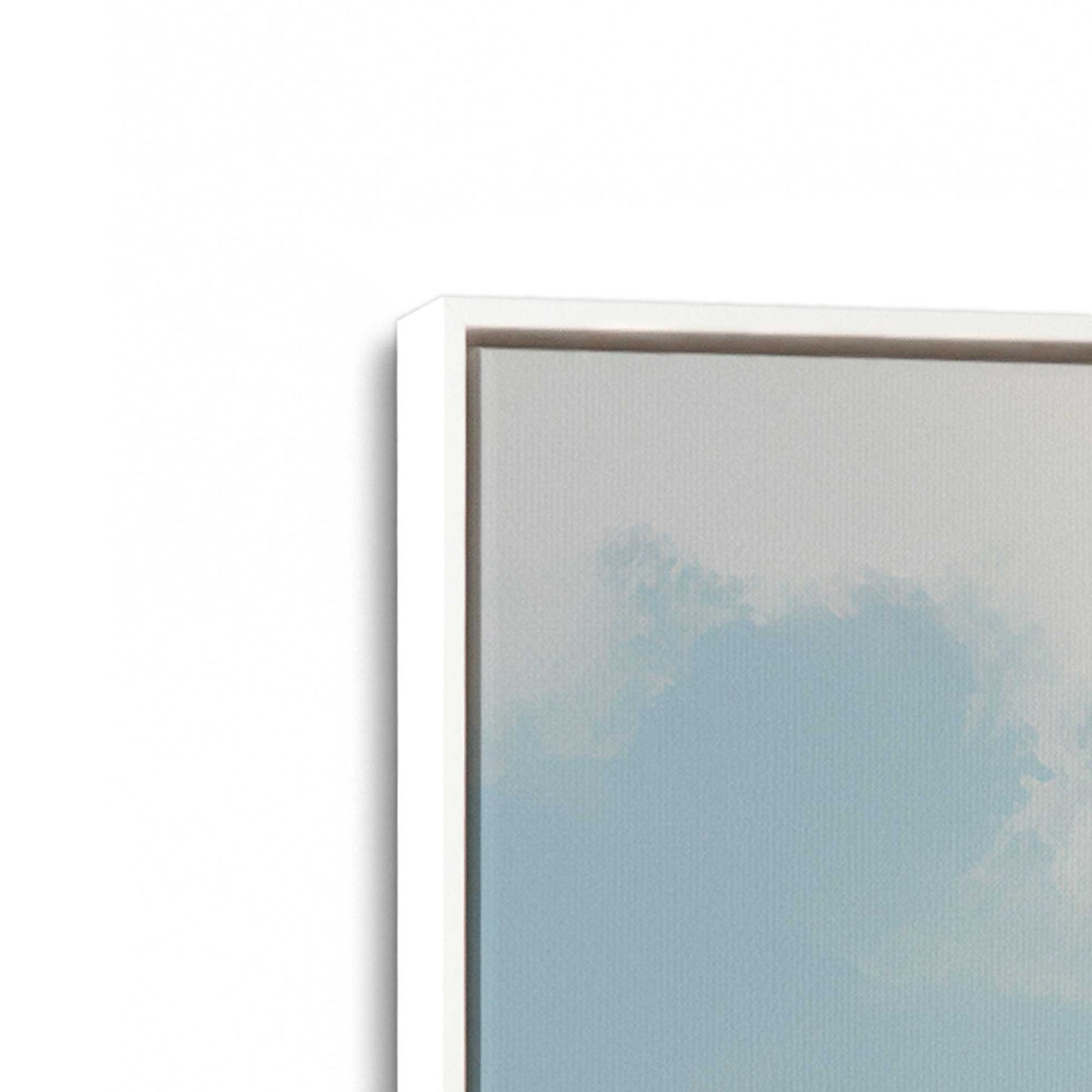 [Color:Opaque White], Picture of art in a White frame at an angle