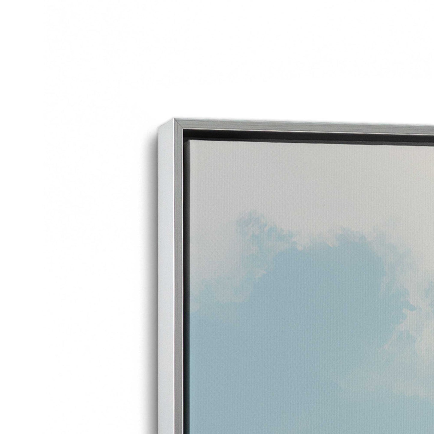 [Color:Polished Chrome], Picture of art in a Polished Chrome frame at an angle