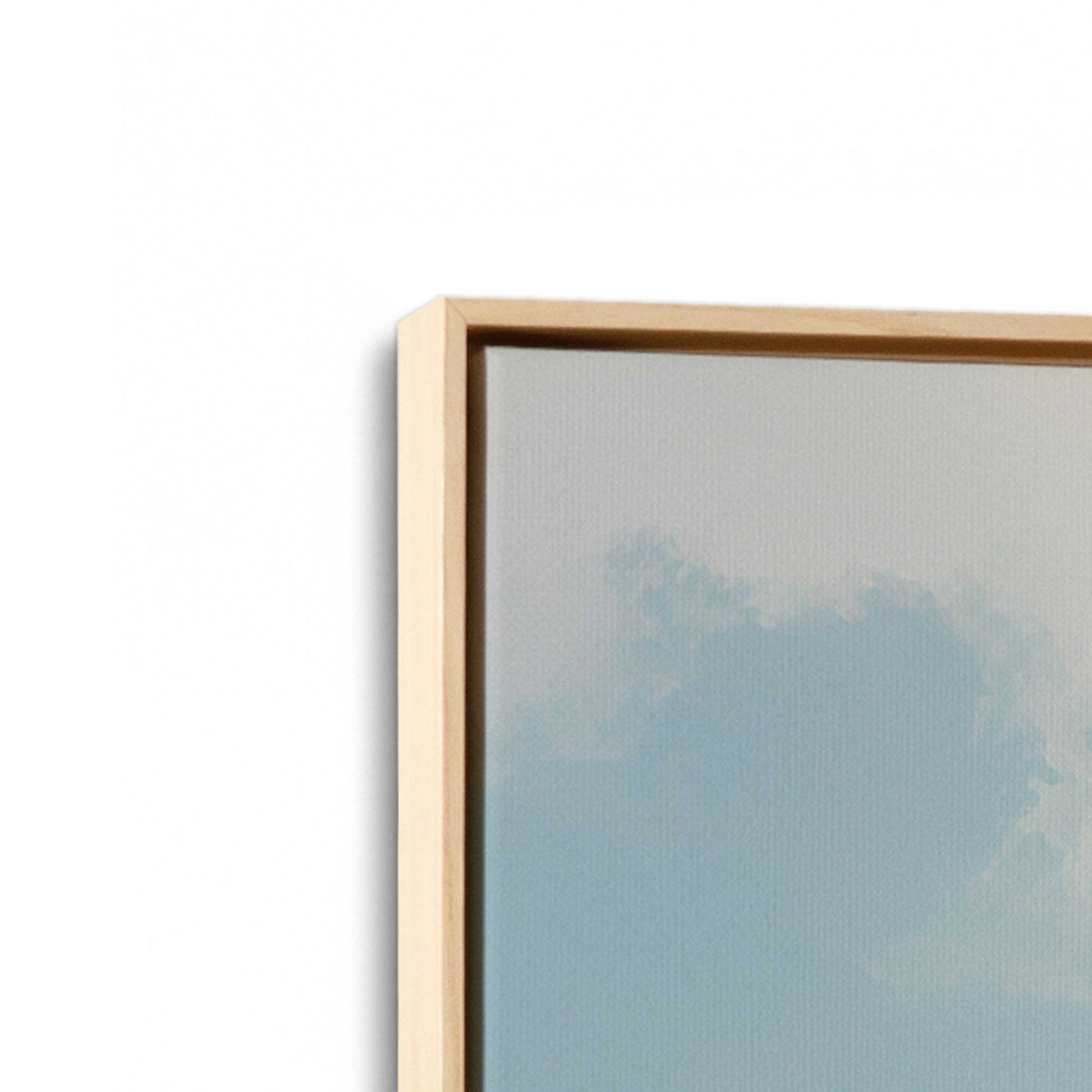 [Color:American Maple], Picture of art in a American Maple frame at an angle