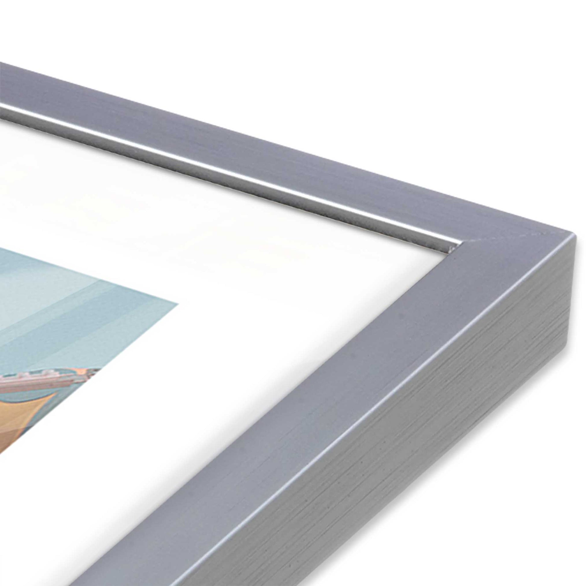 [Color:Polished Chrome], Picture of art in a Polished Chrome frame at an angle