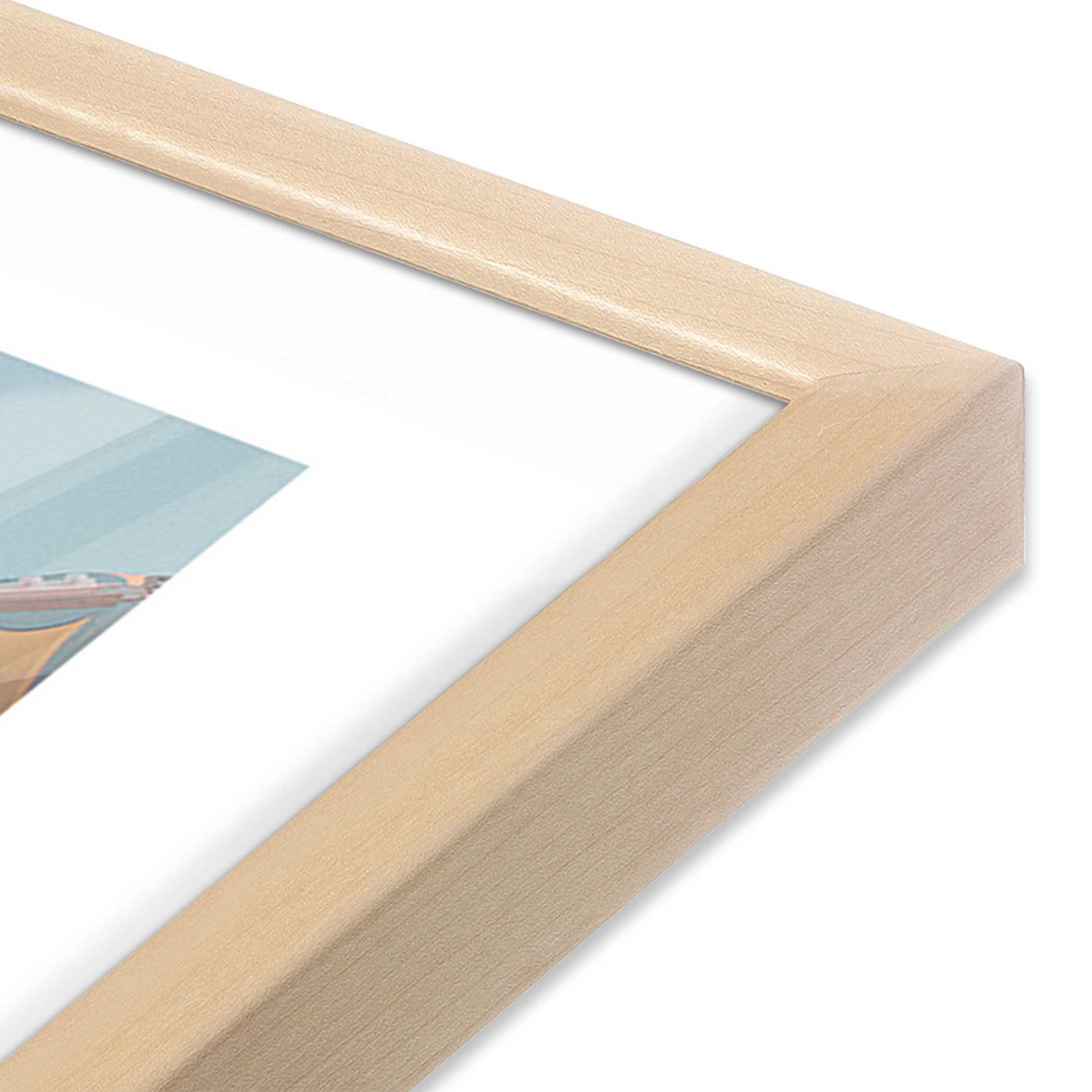 [Color:Raw Maple], Picture of art in a Raw Maple frame at an angle