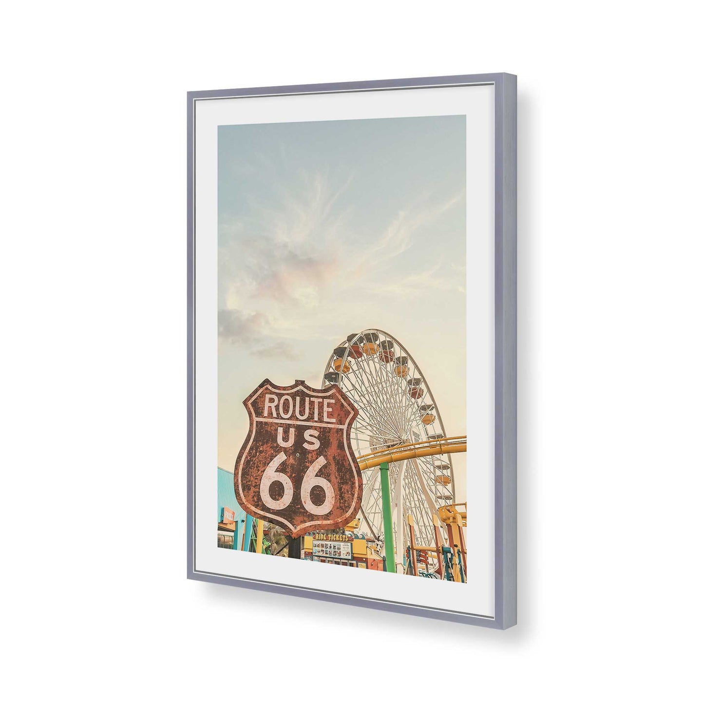 [Color:Polished Chrome], Picture of art in a Polished Chrome frame of the corner