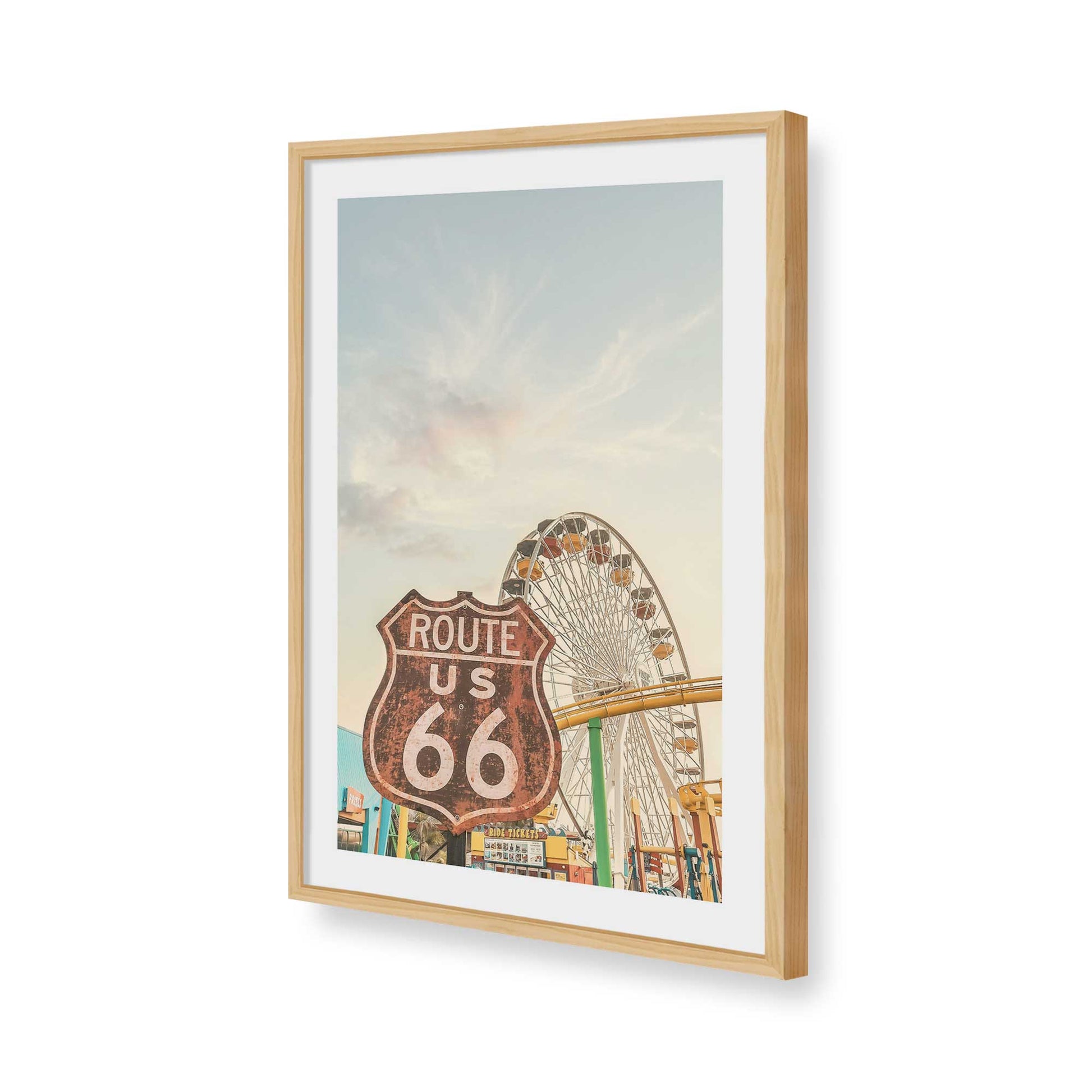 [Color:American Maple], Picture of art in a American Maple frame of the corner
