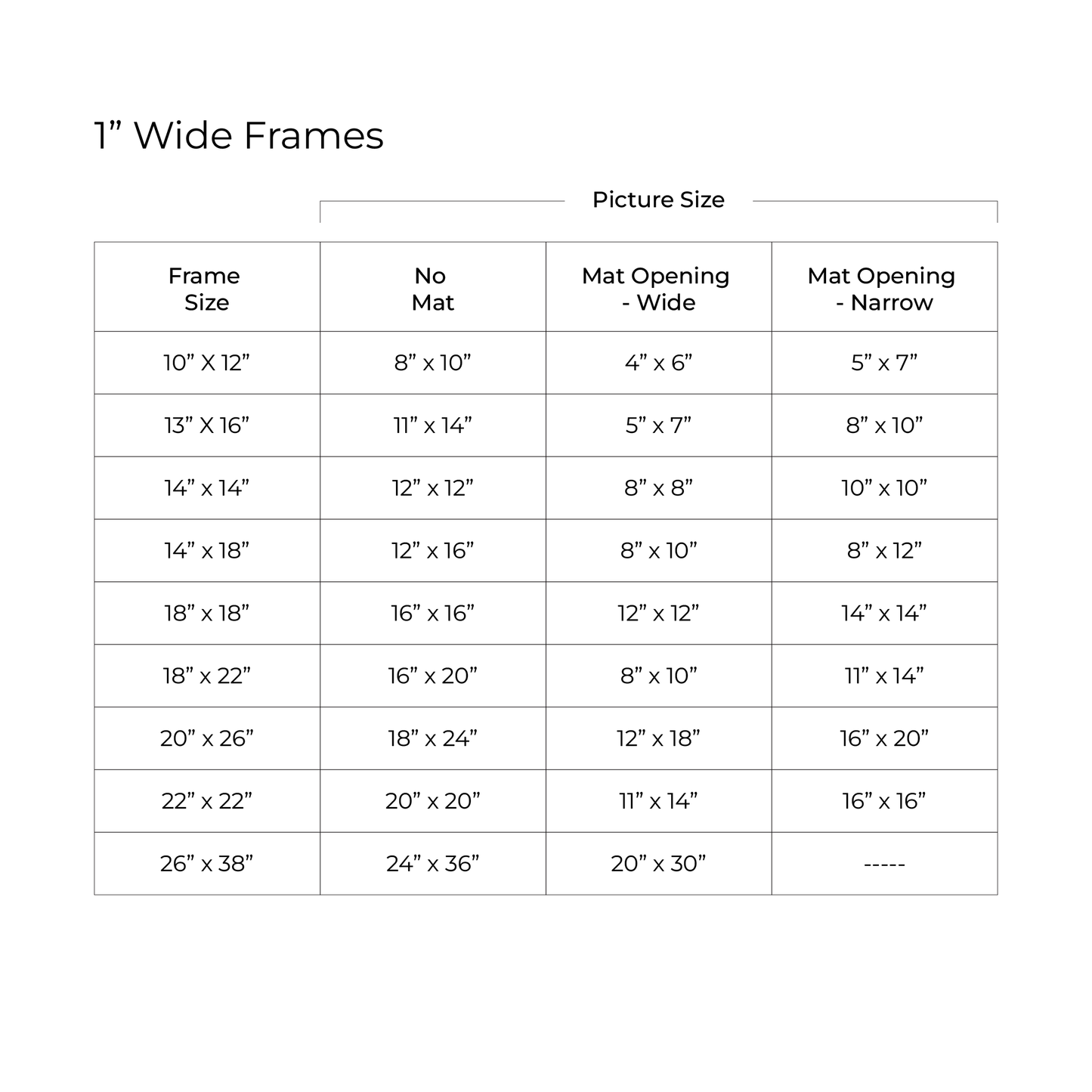 Hammered White Medium Width Wall Frame