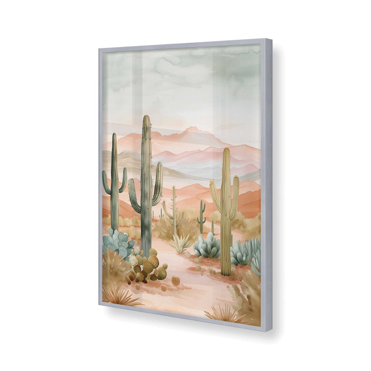 [Color:Polished Chrome], Picture of art in a Polished Chrome frame of the corner