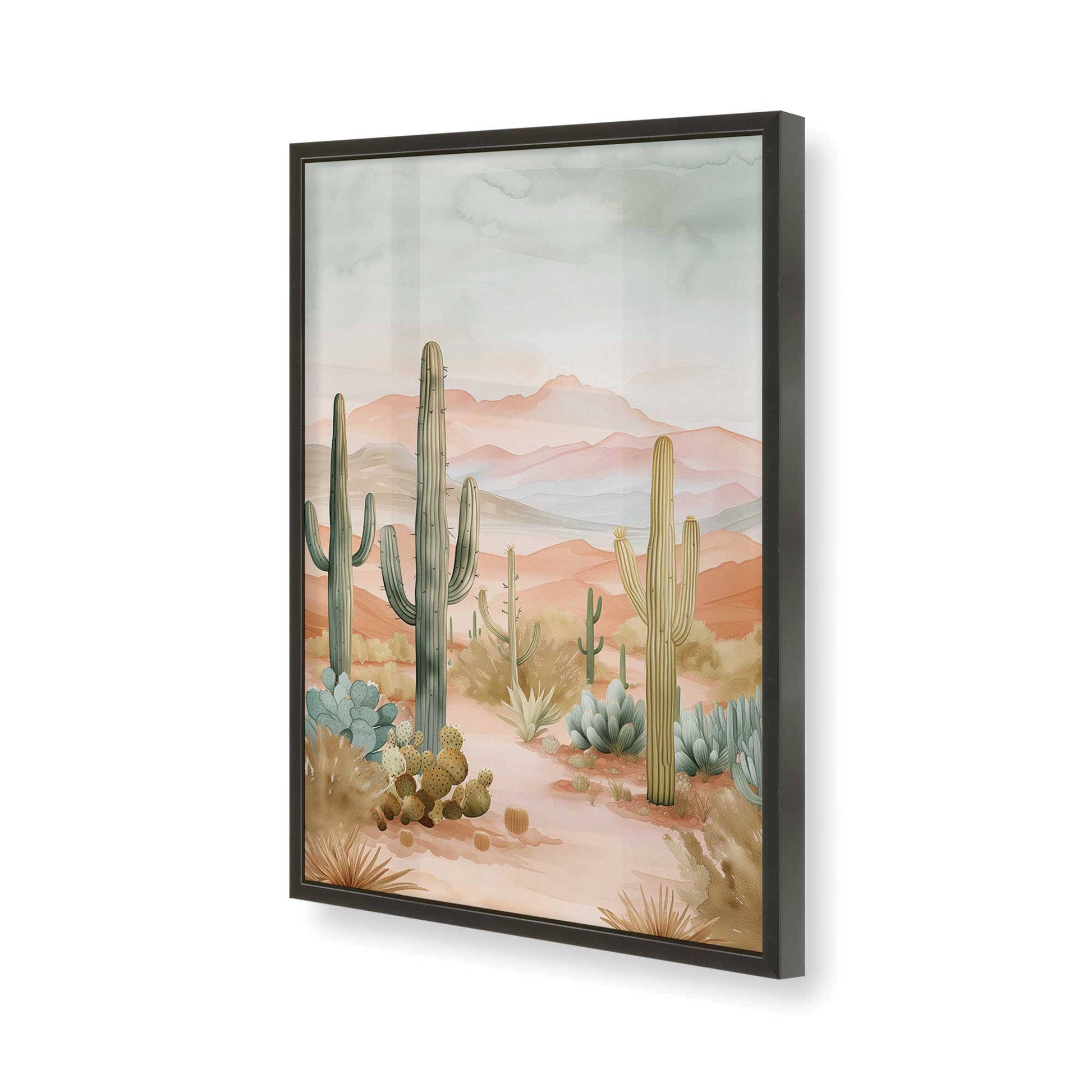 [Color:Satin Black], Picture of art in a Satin Black frame of the corner