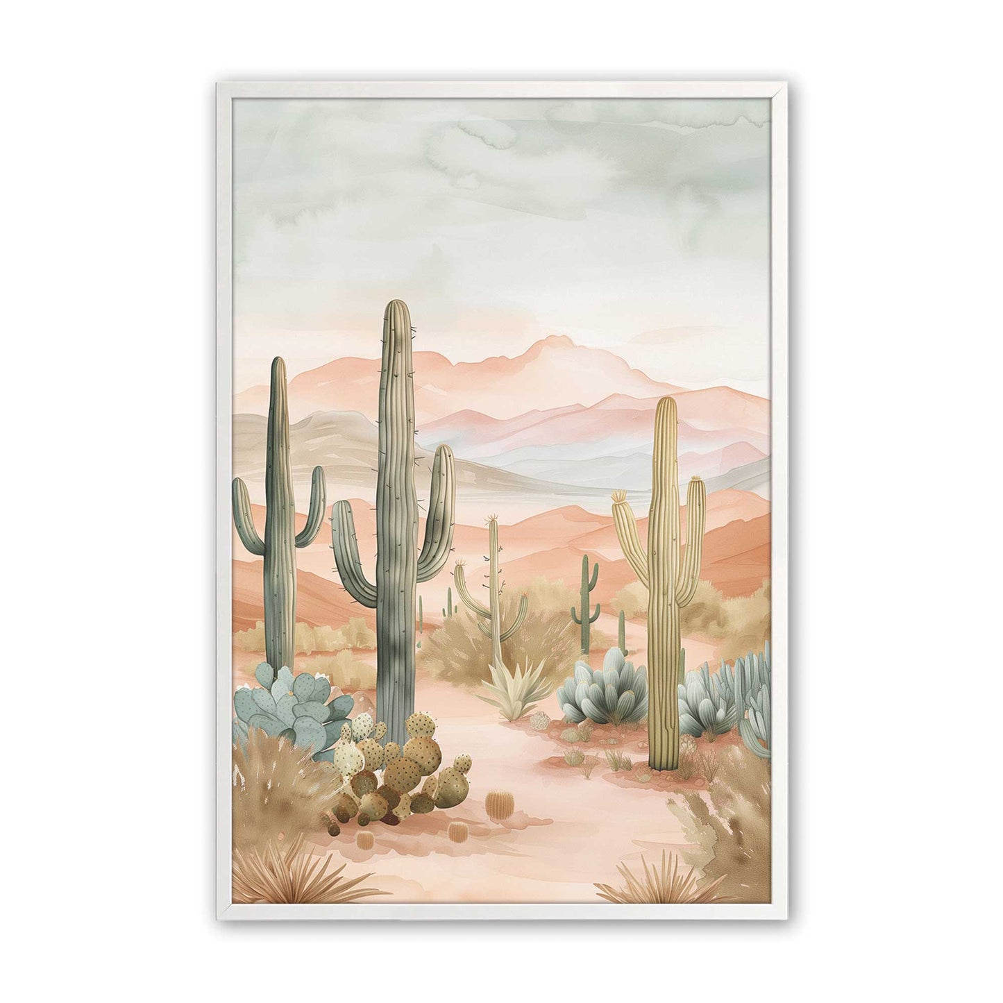 [Color:Opaque White], Picture of art in a Opaque White frame