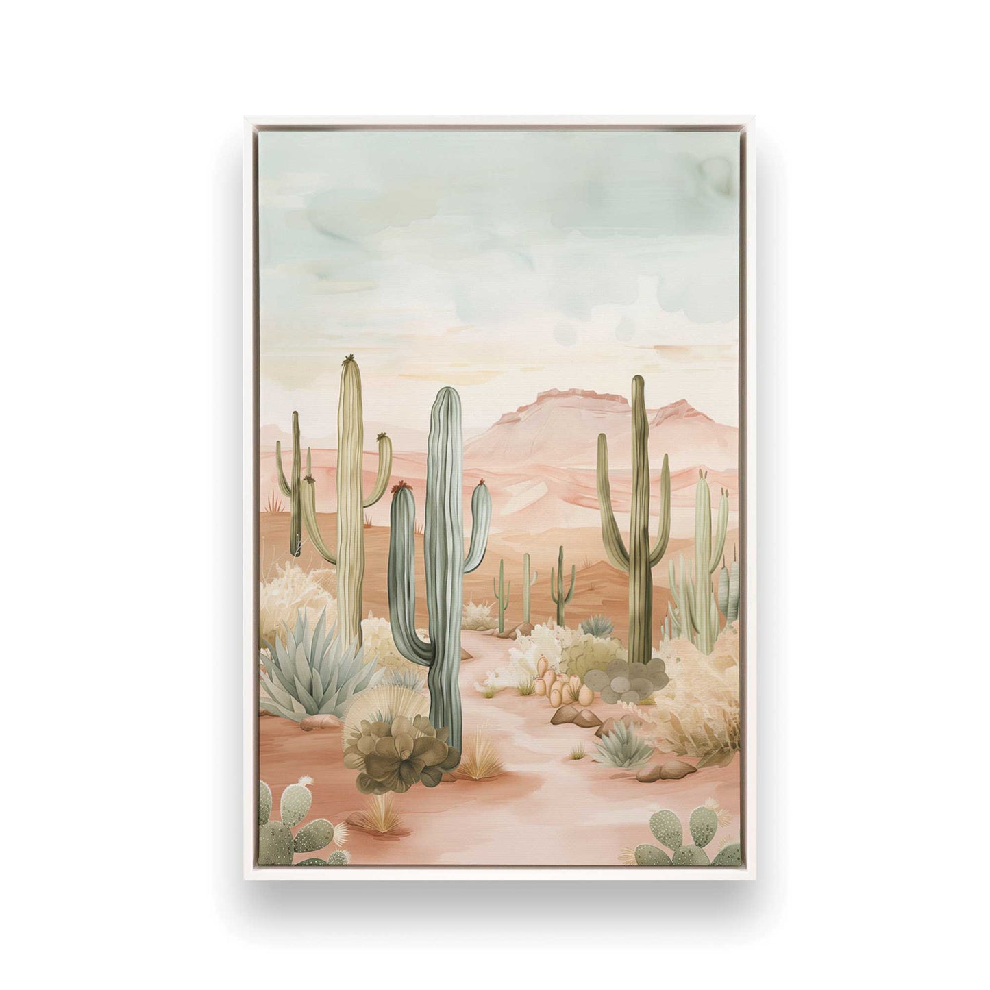 [Color:Opaque White], Picture of art in a White frame