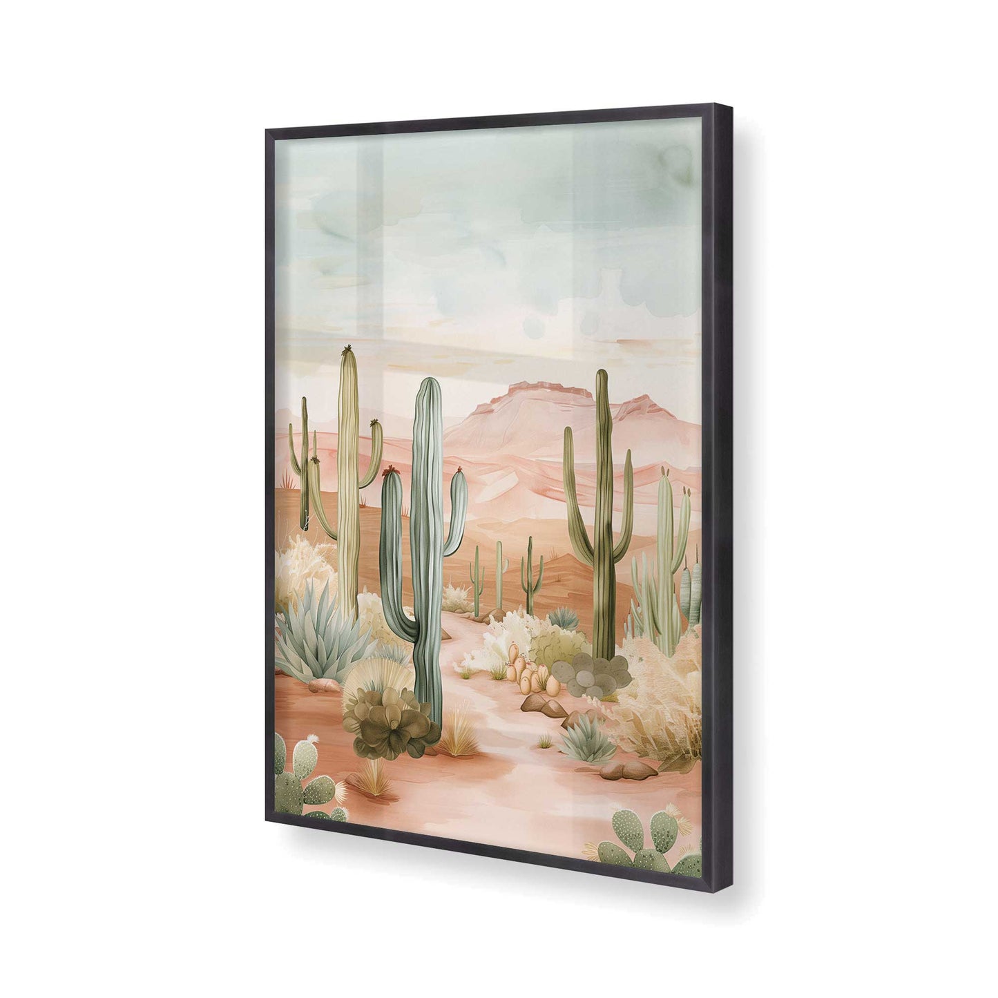 [Color:Weathered Zinc], Picture of art in a Weathered Zinc frame of the corner