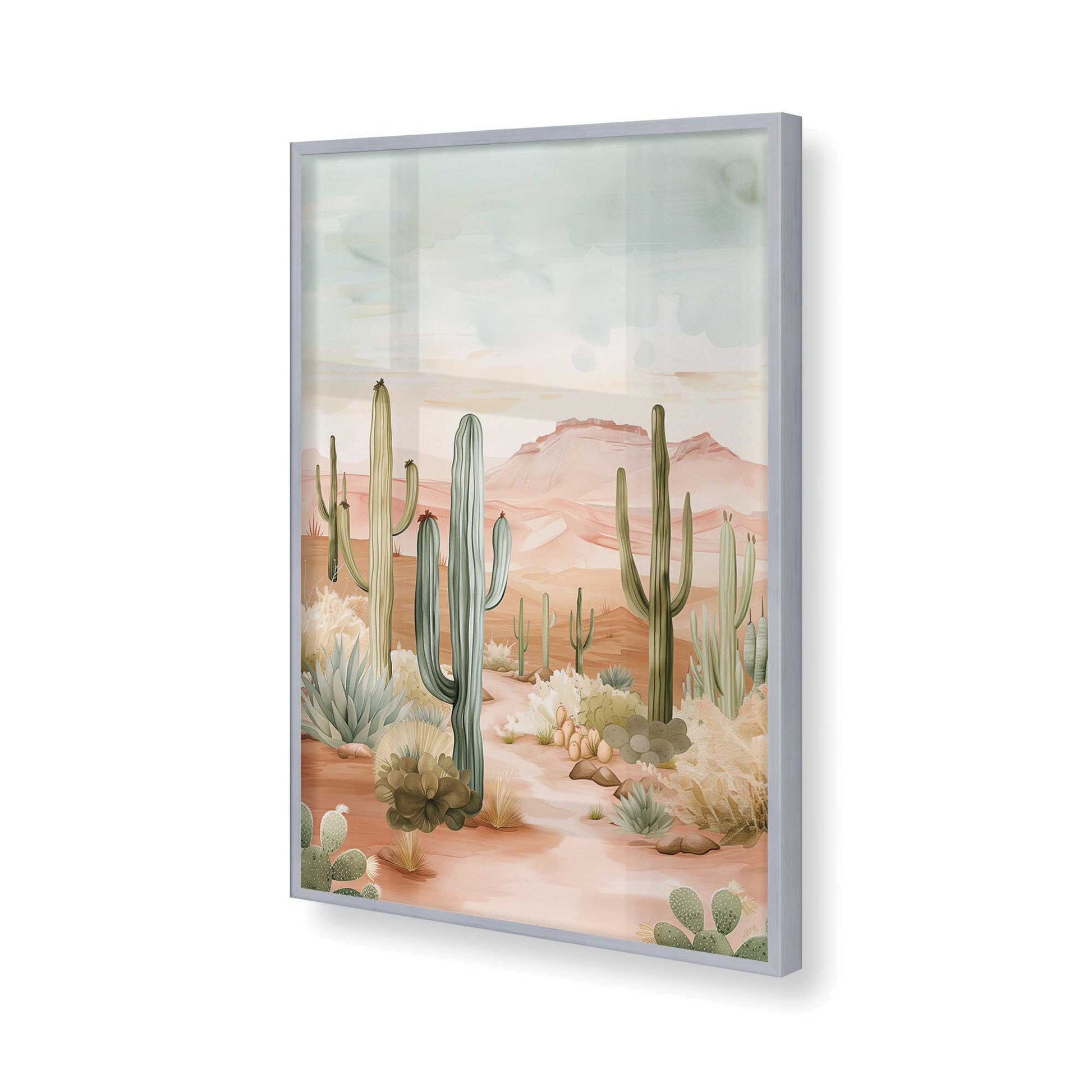 [Color:Polished Chrome], Picture of art in a Polished Chrome frame of the corner