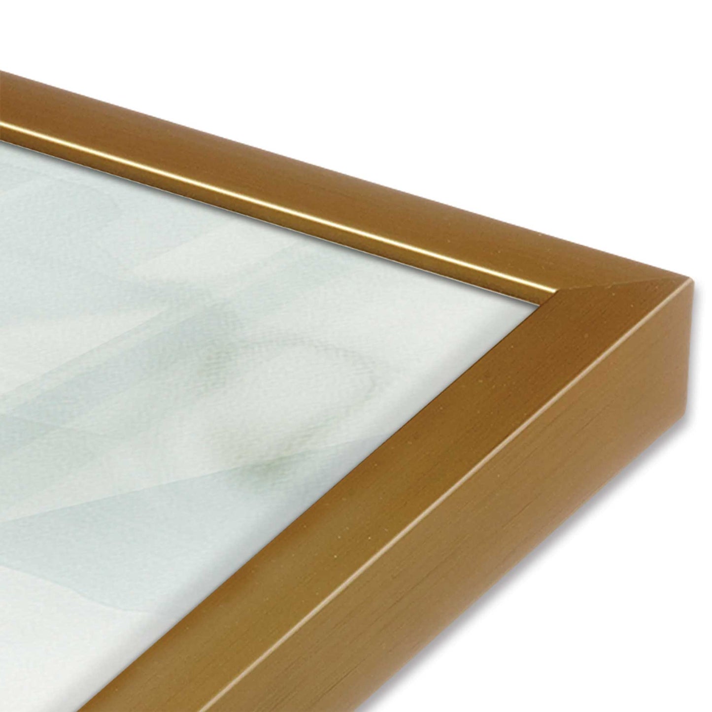 [Color:Polished Gold], Picture of art in a Polished Gold frame at an angle