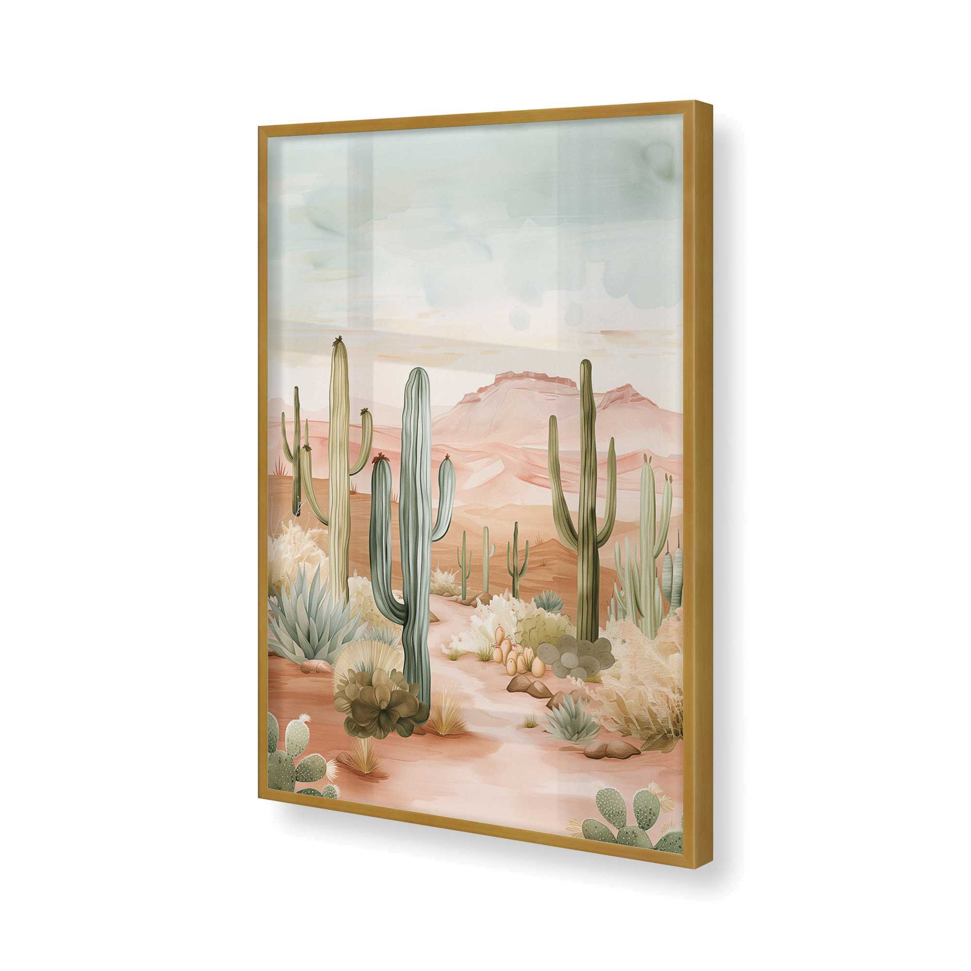 [Color:Polished Gold], Picture of art in a Polished Gold frame of the corner