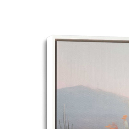 [Color:Opaque White], Picture of art in a White frame at an angle