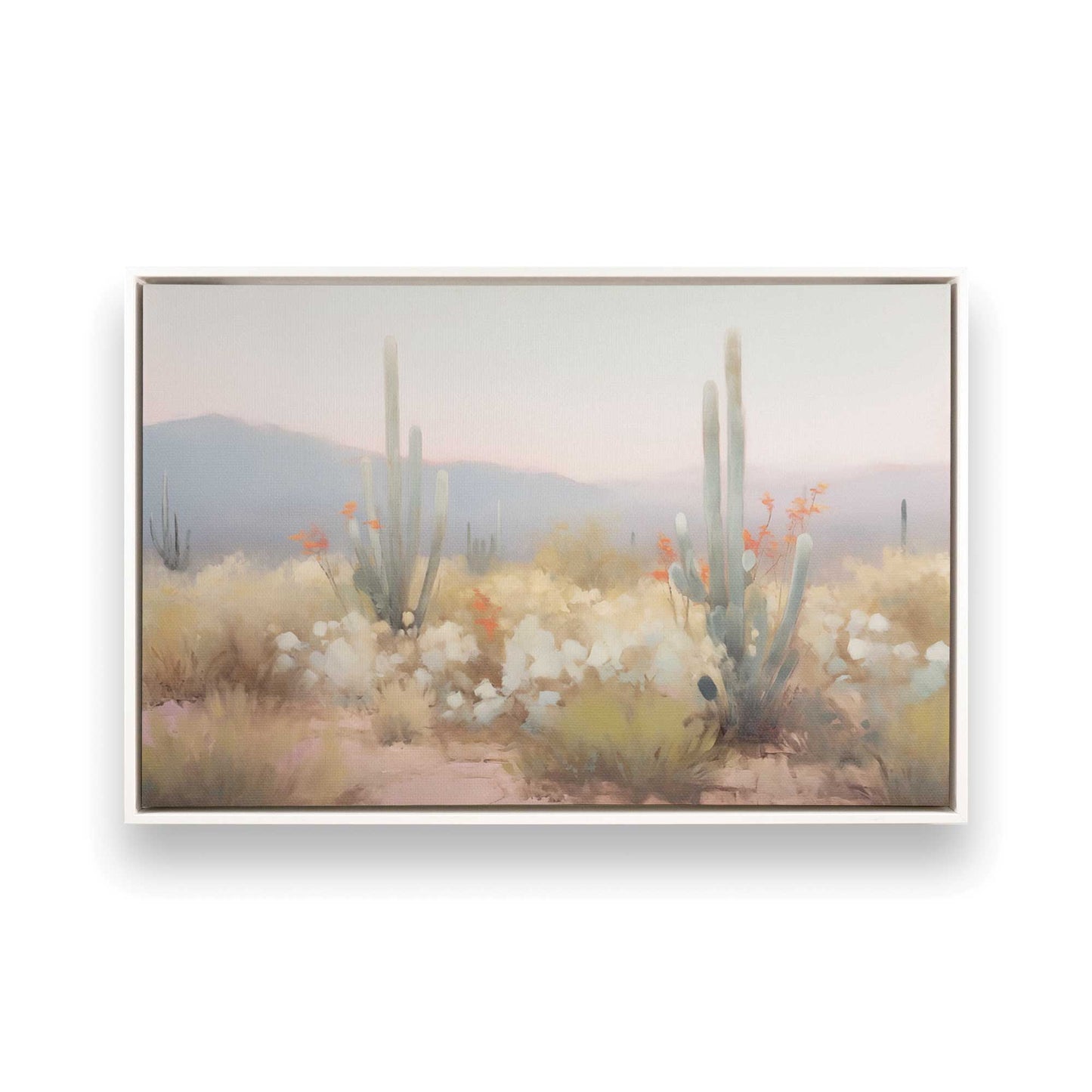 [Color:Opaque White], Picture of art in a White frame