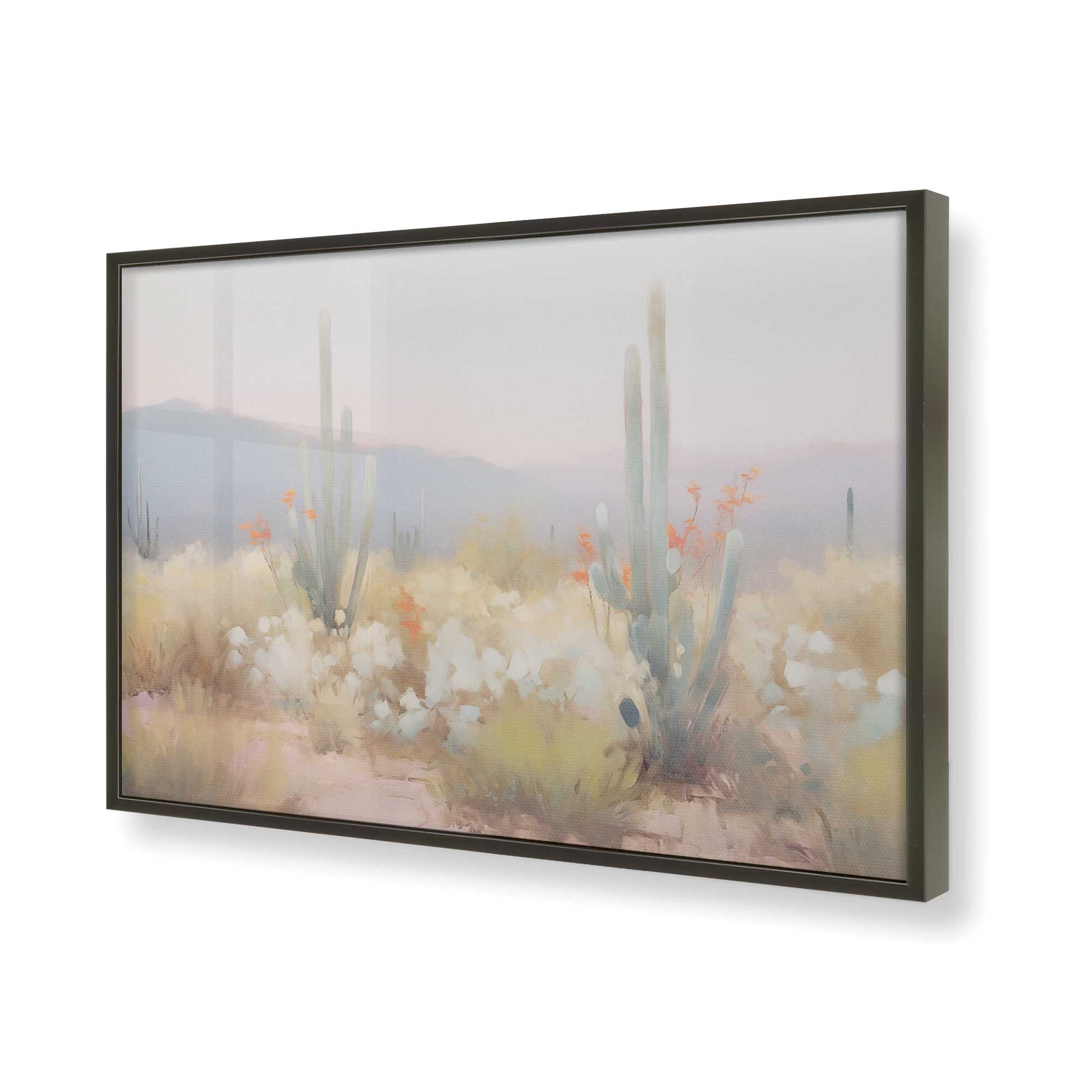 [Color:Satin Black], Picture of art in a Satin Black frame of the corner