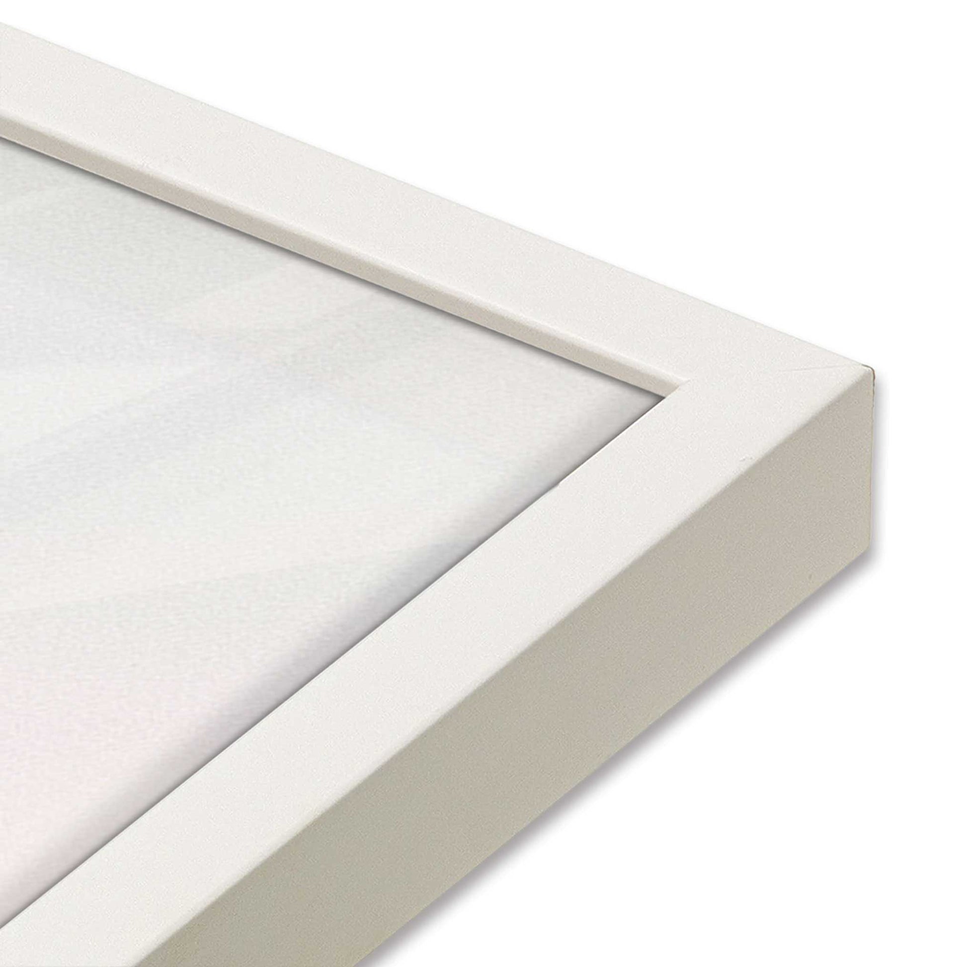 [Color:Opaque White], Picture of art in a Opaque White frame at an angle