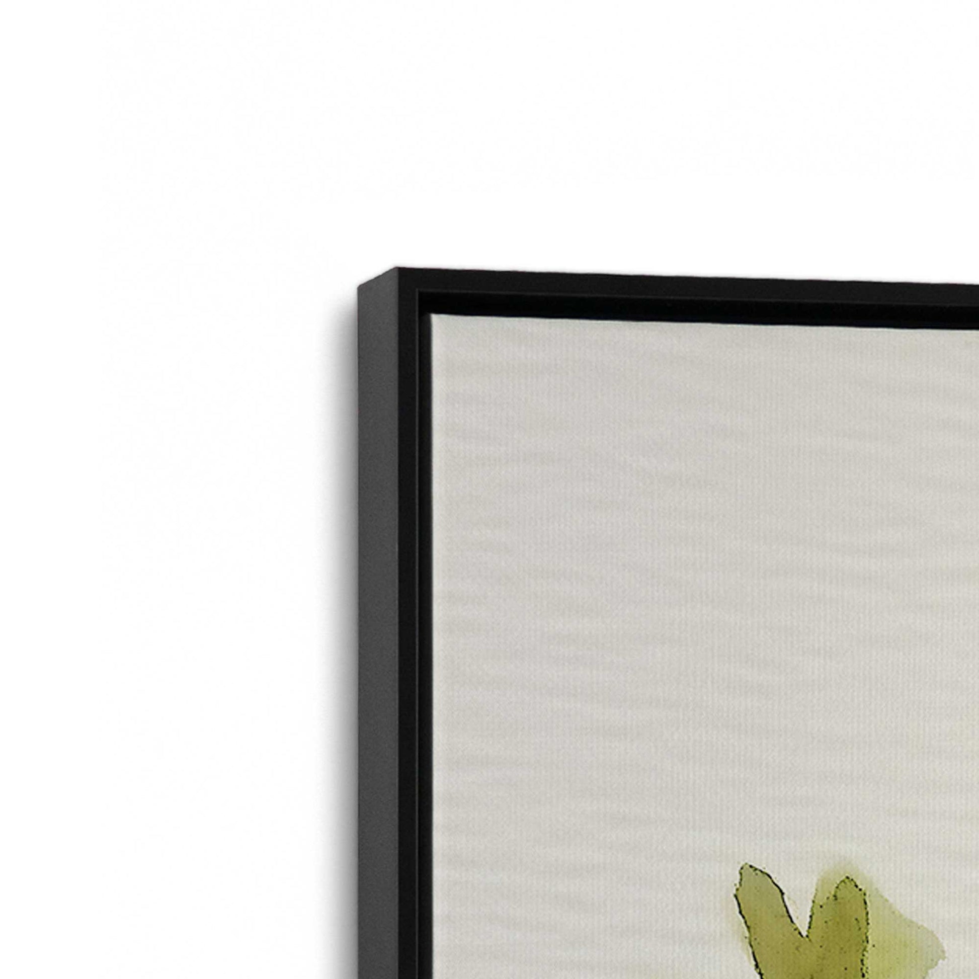 [Color:Satin Black], Picture of art in a Satin Black frame at an angle