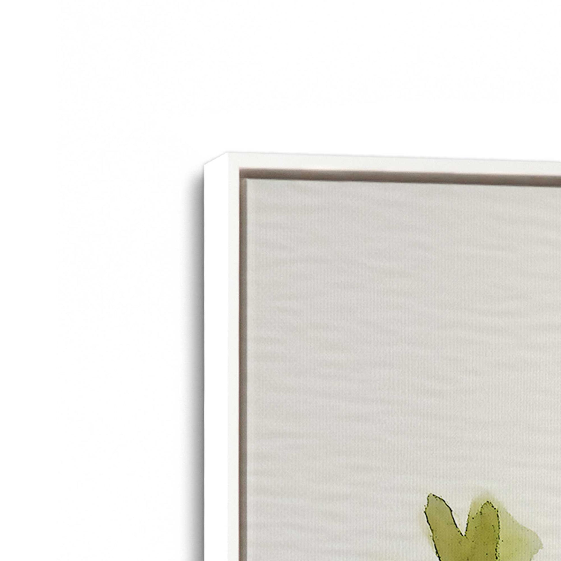 [Color:Opaque White], Picture of art in a White frame at an angle