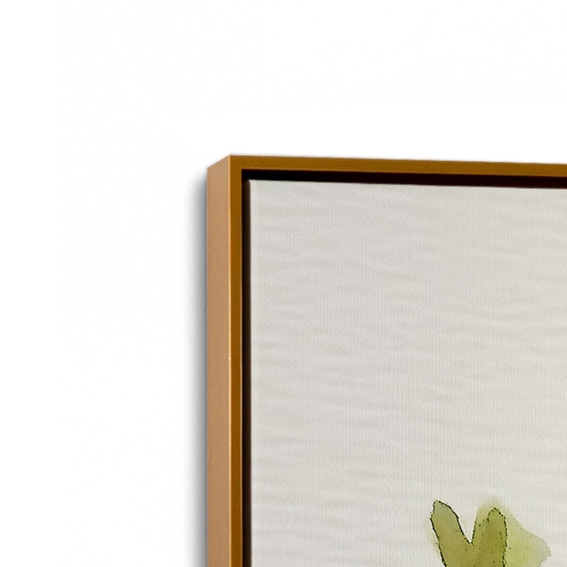 [Color:Polished Gold], Picture of art in a Polished Gold frame at an angle