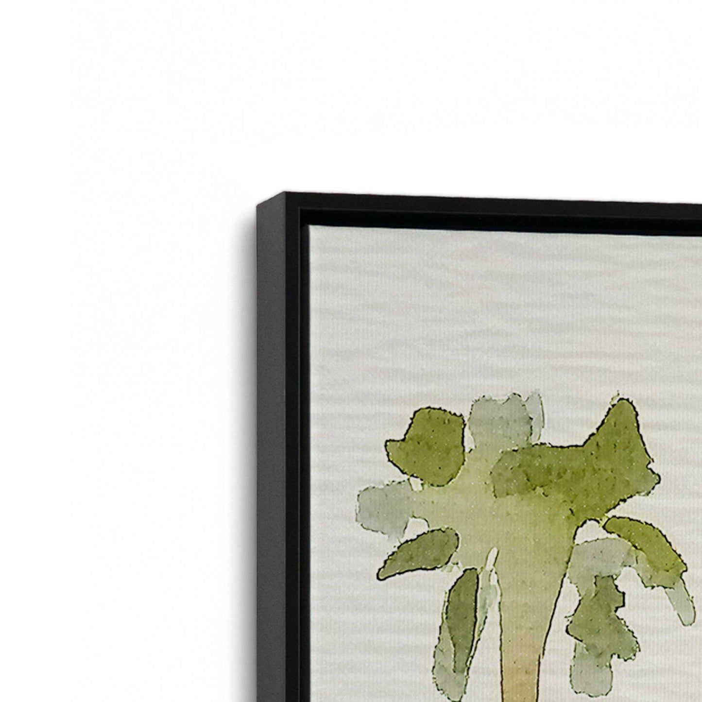 [Color:Satin Black], Picture of art in a Satin Black frame at an angle