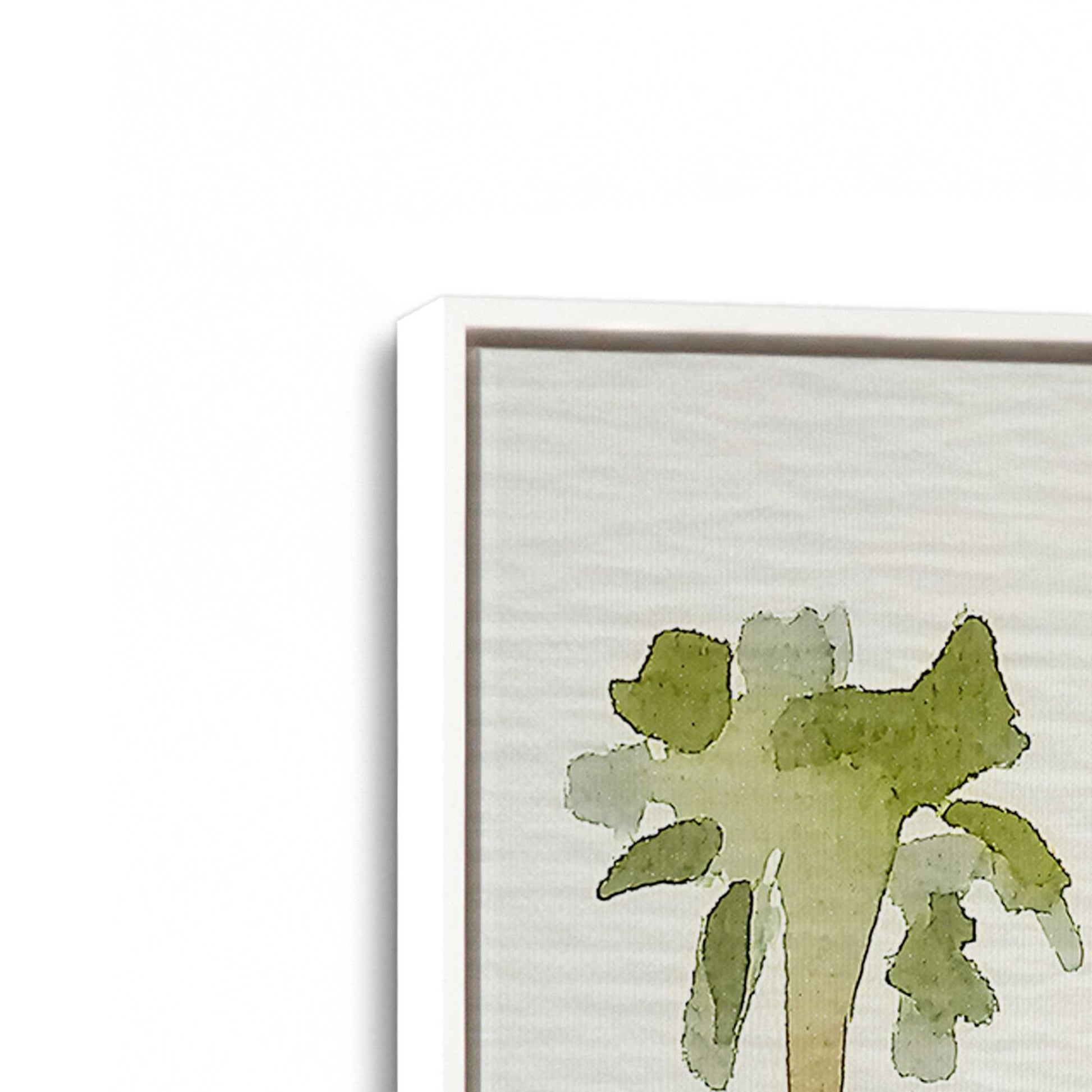[Color:Opaque White], Picture of art in a White frame at an angle