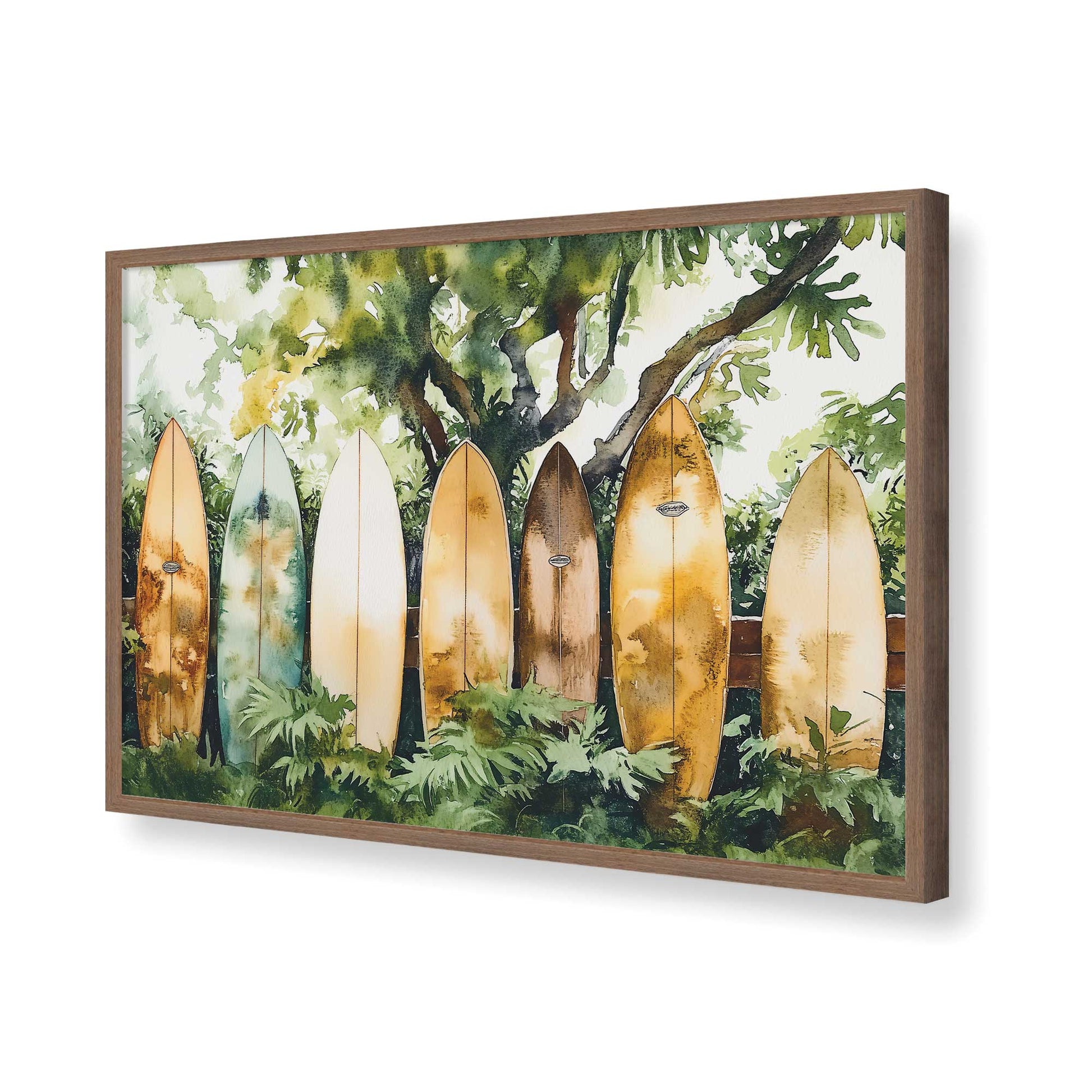 [Color:Walnut], Picture of art in a Walnut frame of the corner