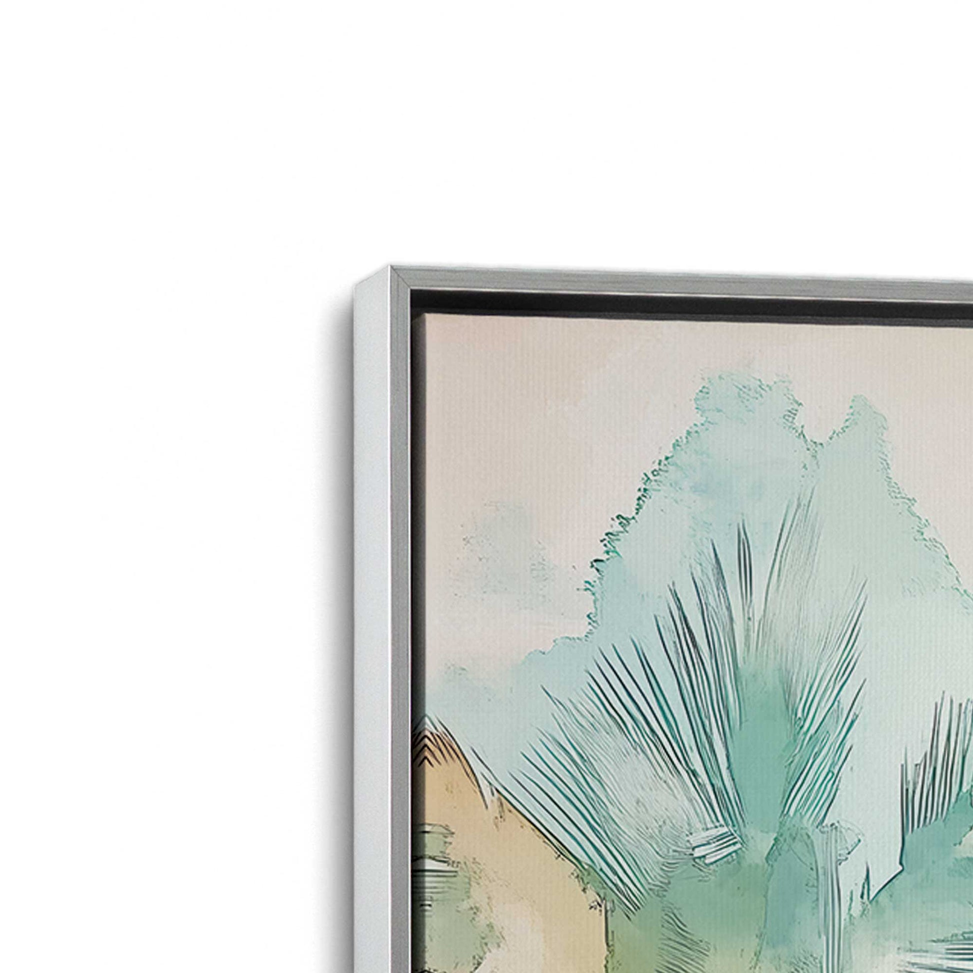 [Color:Polished Chrome], Picture of art in a Polished Chrome frame at an angle